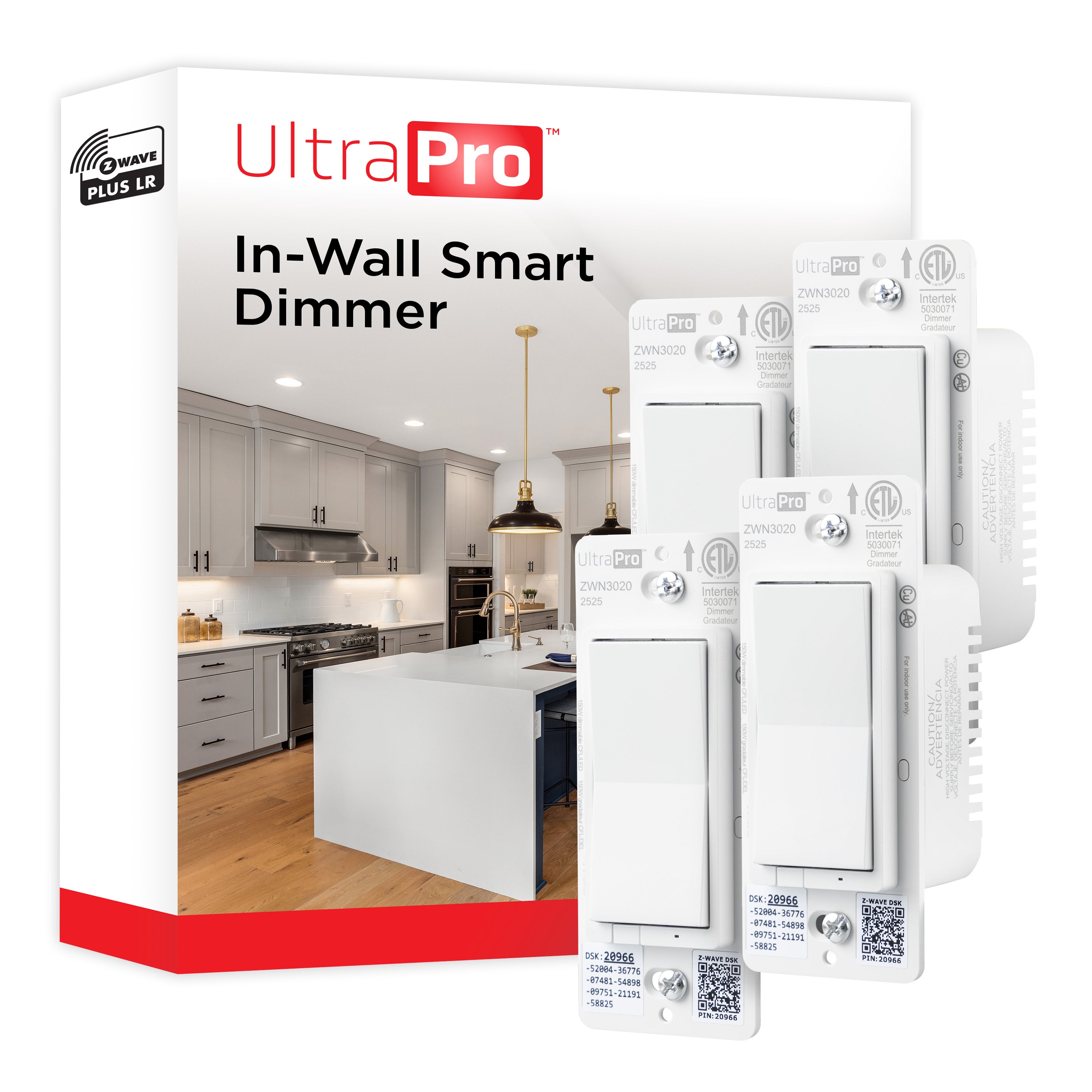 UltraPro 800 Series Z-Wave Dimmer, 4 Pack – Jasco