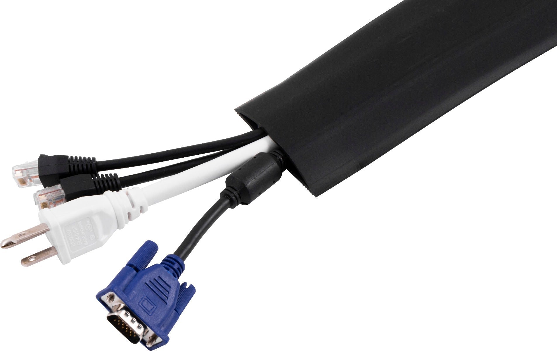Cordinate 10ft. Cable Management Cord Cover, Black