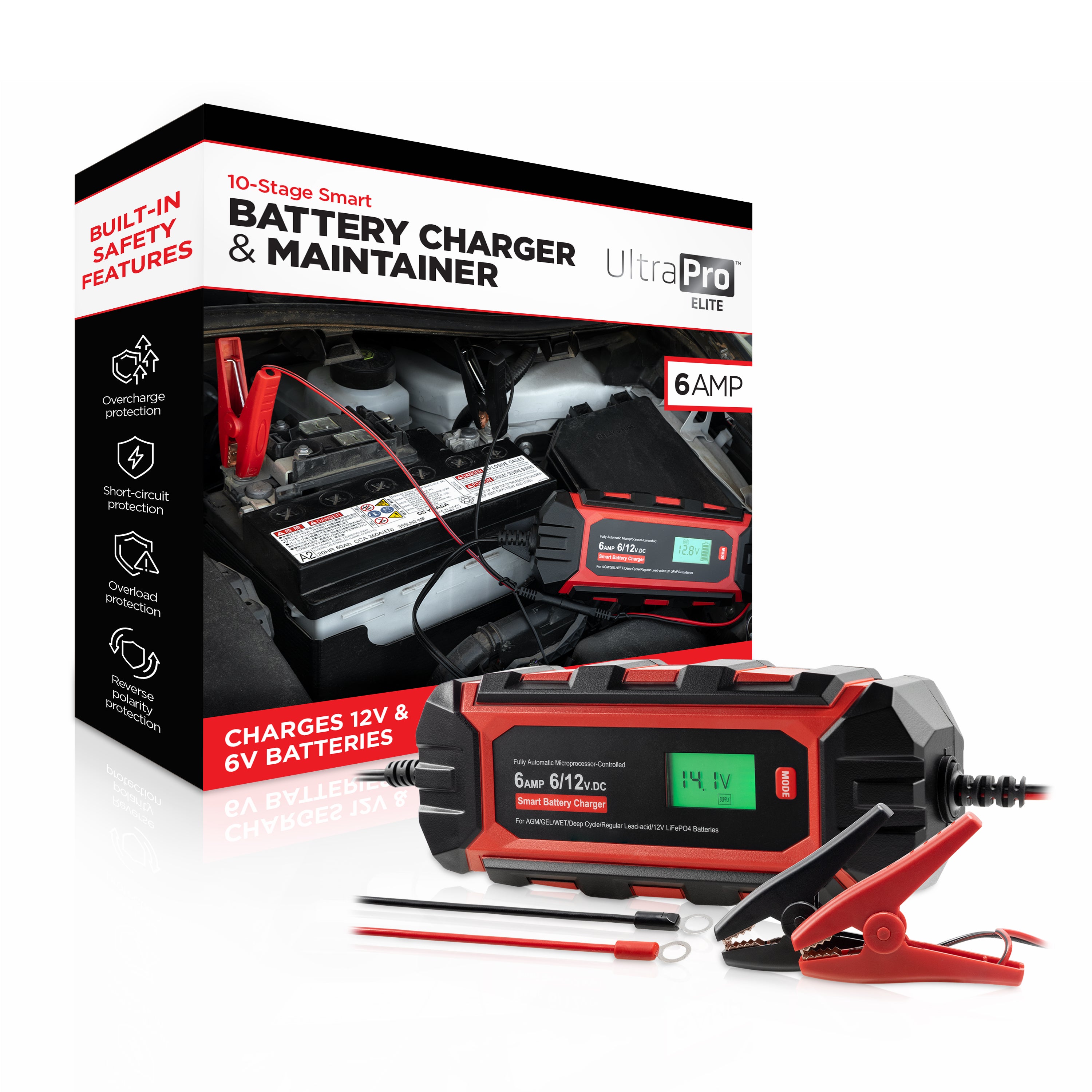 UltraPro Elite Smart Battery Charger and Maintainer, 6V/12V – Jasco