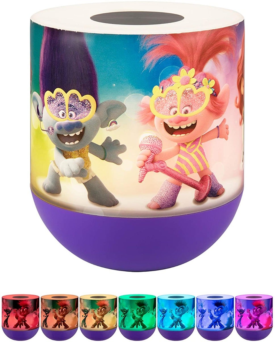 Universal Trolls World Tour Color Changing Tabletop LED Night Light, Purple