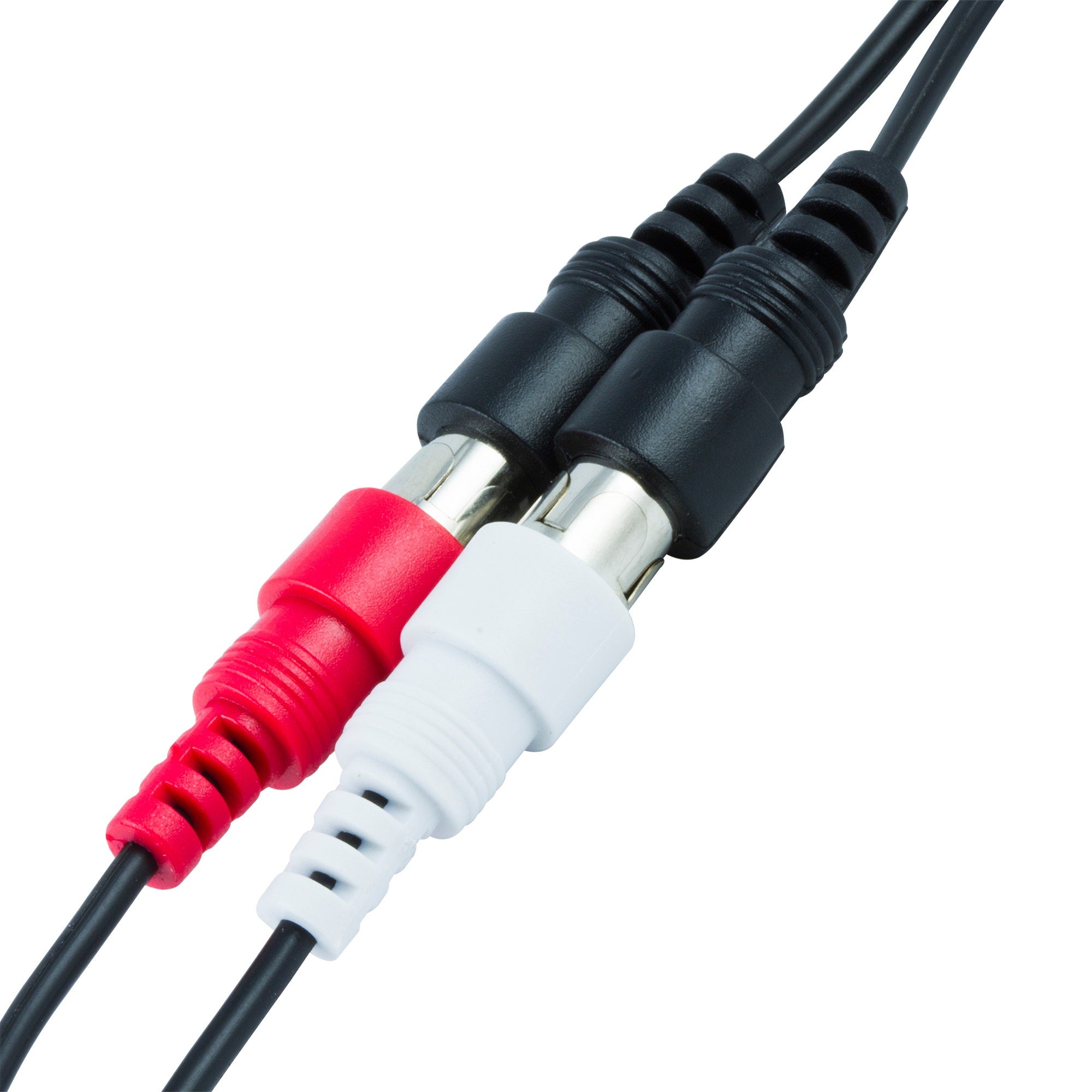 GE 2-Way RCA Audio Adapter, 6in, Black
