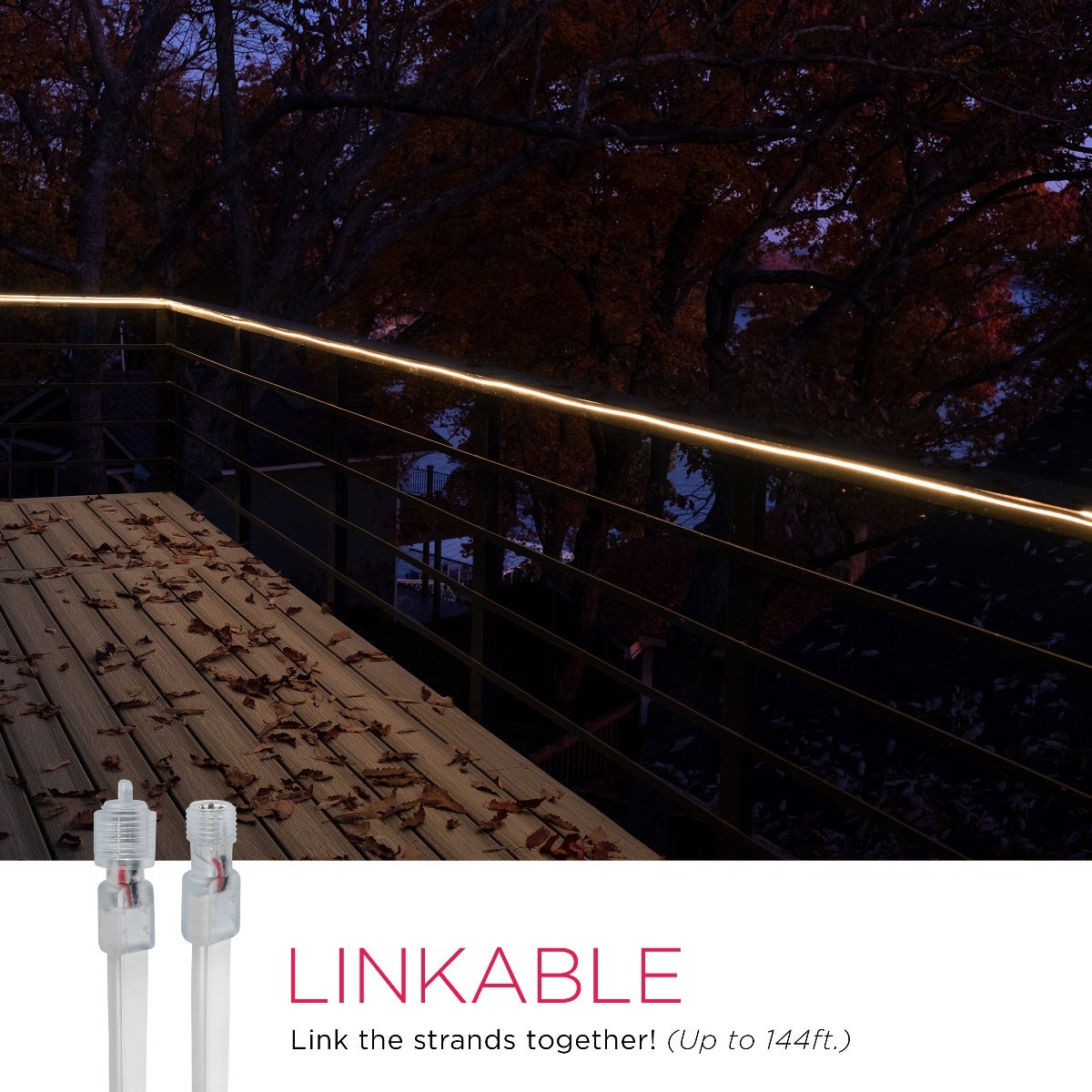 UltraPro Escape Indoor/Outdoor Dimmable LED Flex Light, 24ft., Warm White