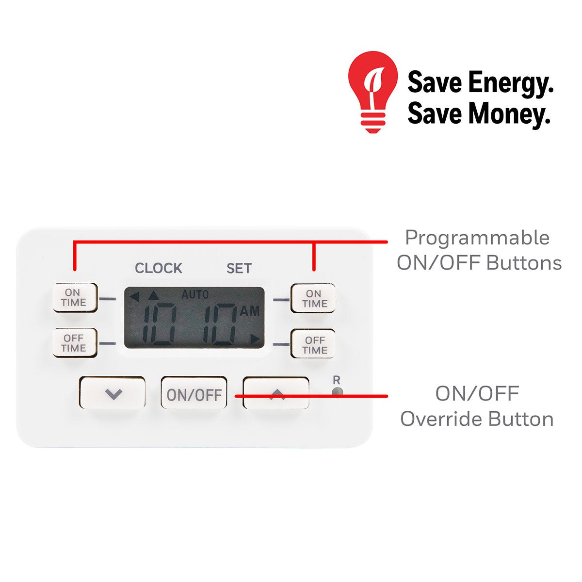 UltraPro Indoor Plug-In Single-Outlet Digital Timer, 2 pack, White