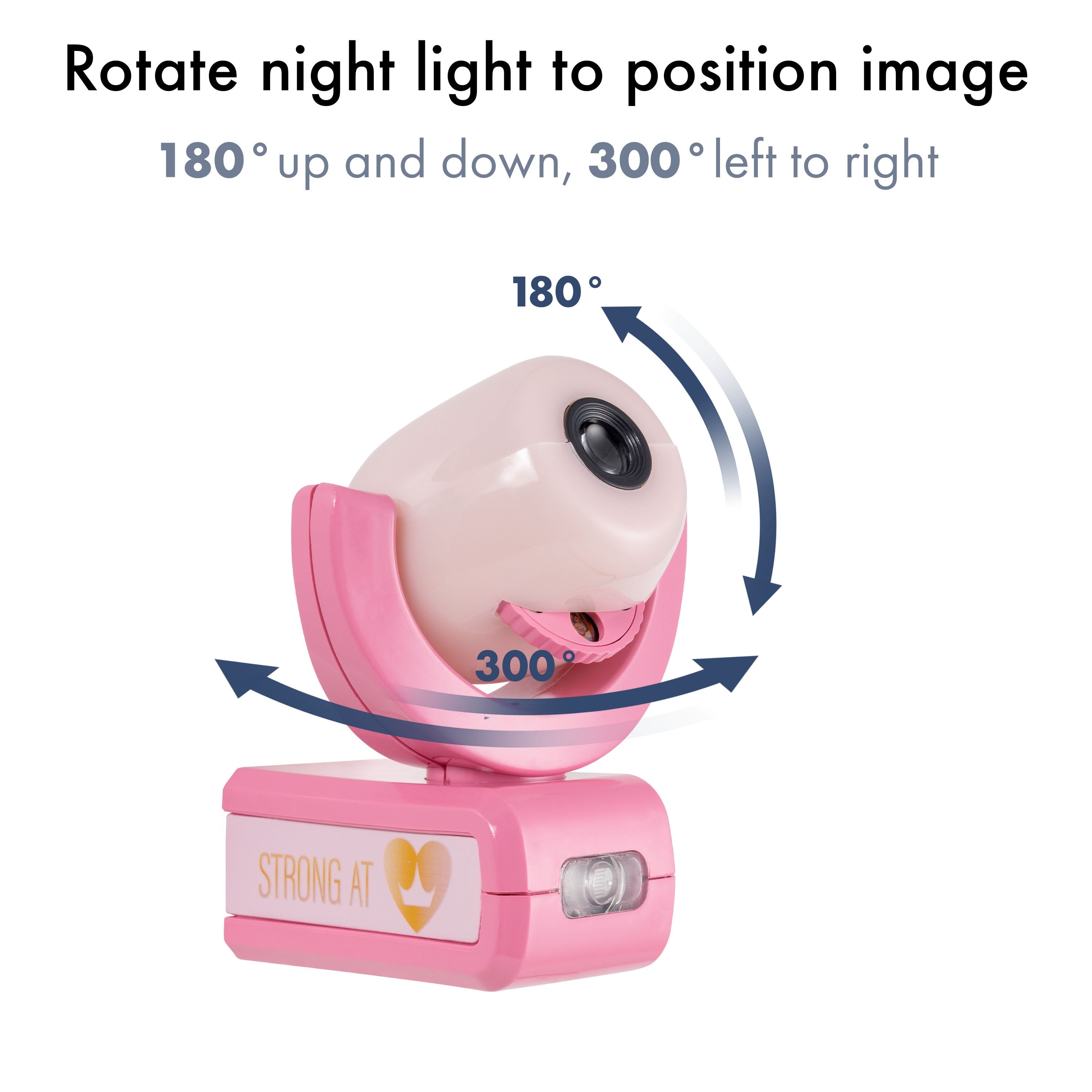 Projectables Disney Princesses Light Sensing 6-Image LED Night Light, Pink