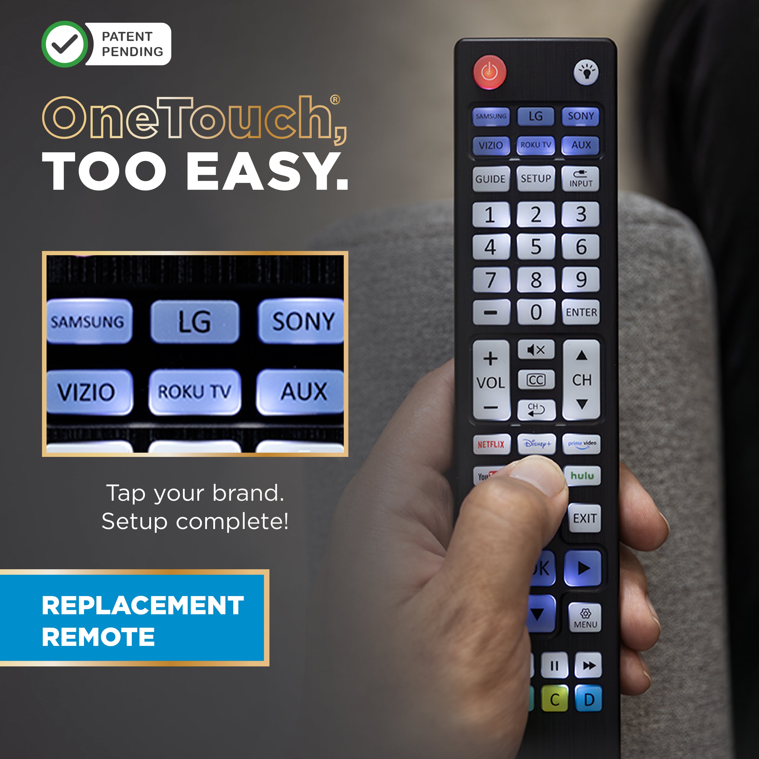UltraPro One-Touch Replacement Remote, Backlit