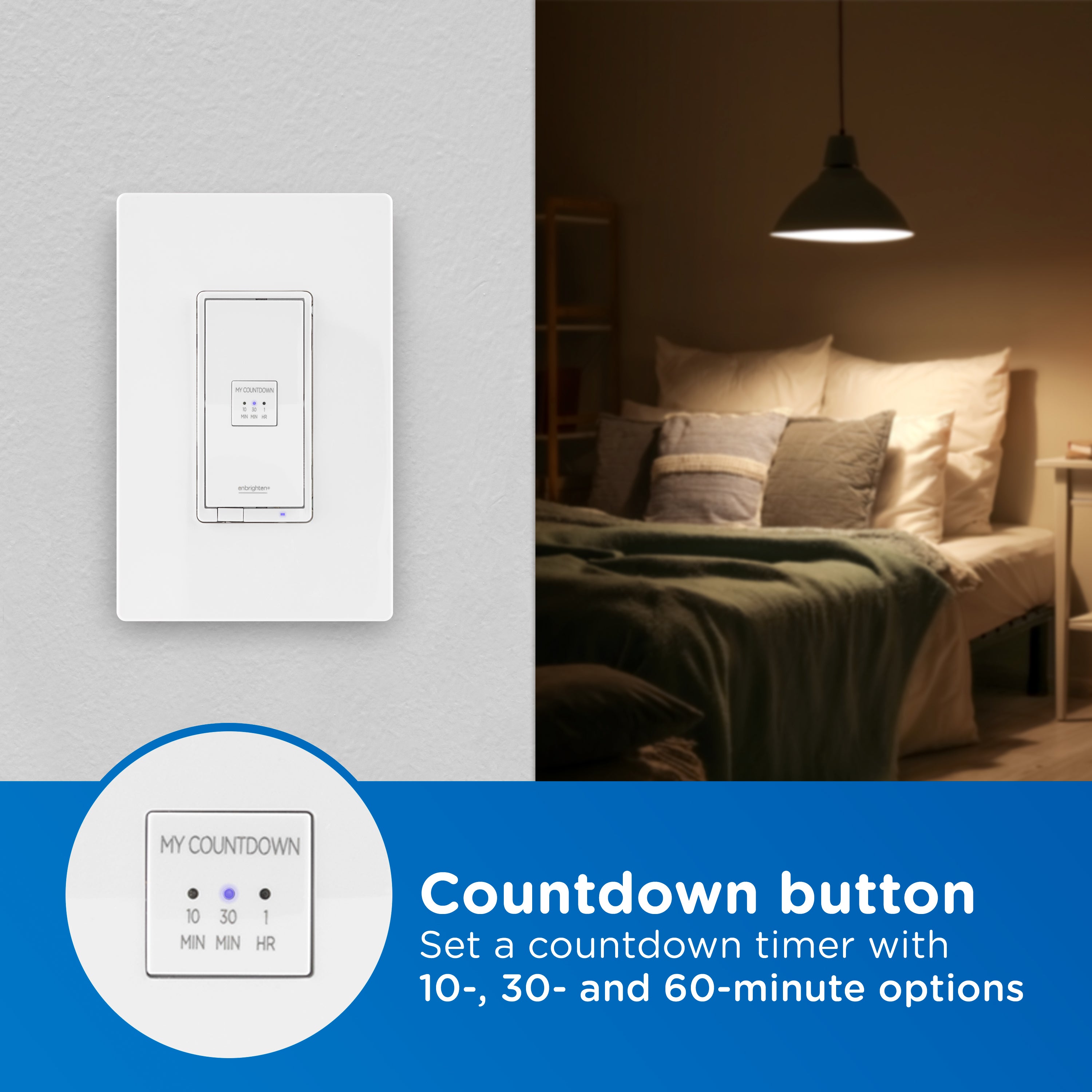 Enbrighten Pro In-Wall Wi-Fi Matter Countdown Smart Switch