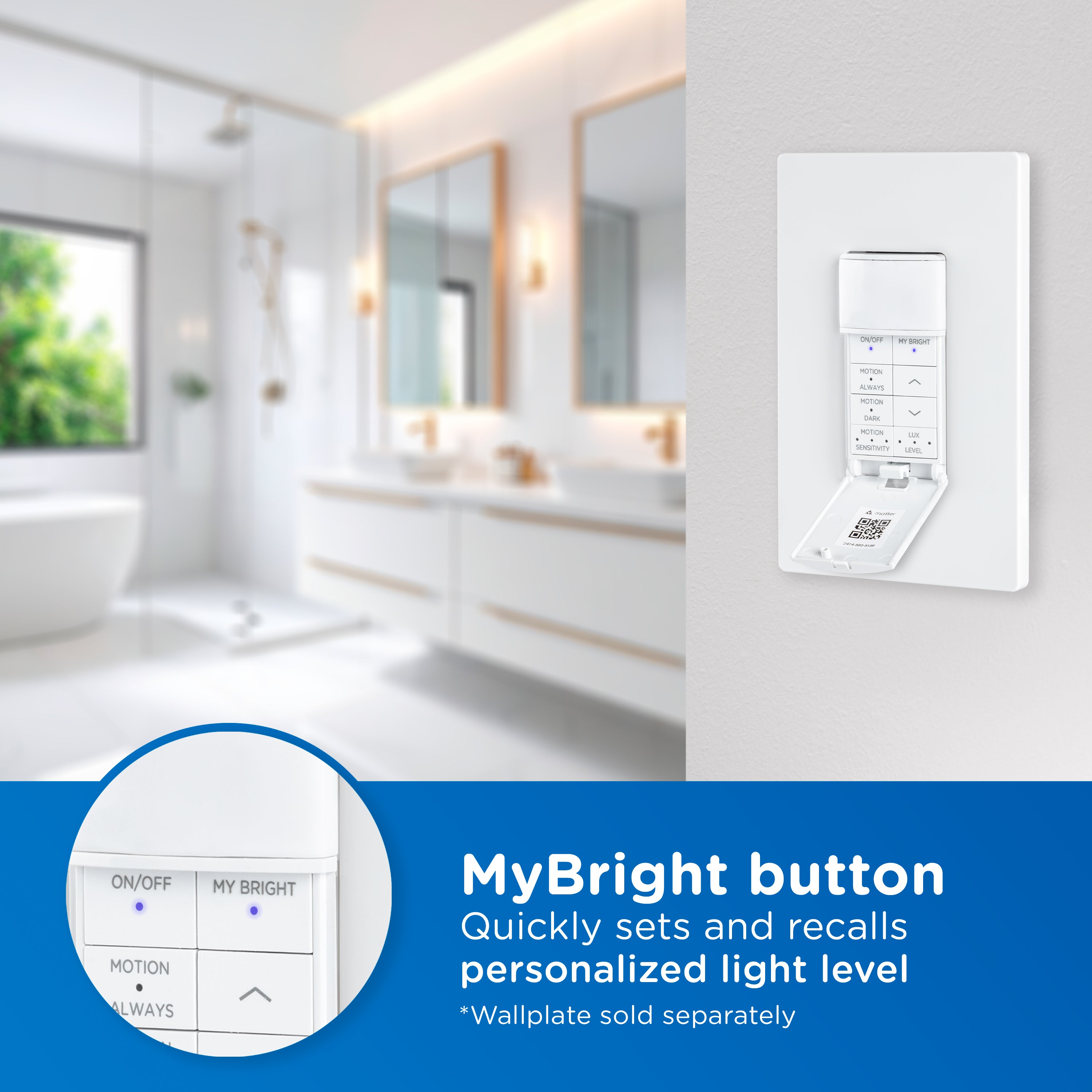 Enbrighten Pro Smart Dimmer Light Switch, Matter, Door, Motion, MyBright