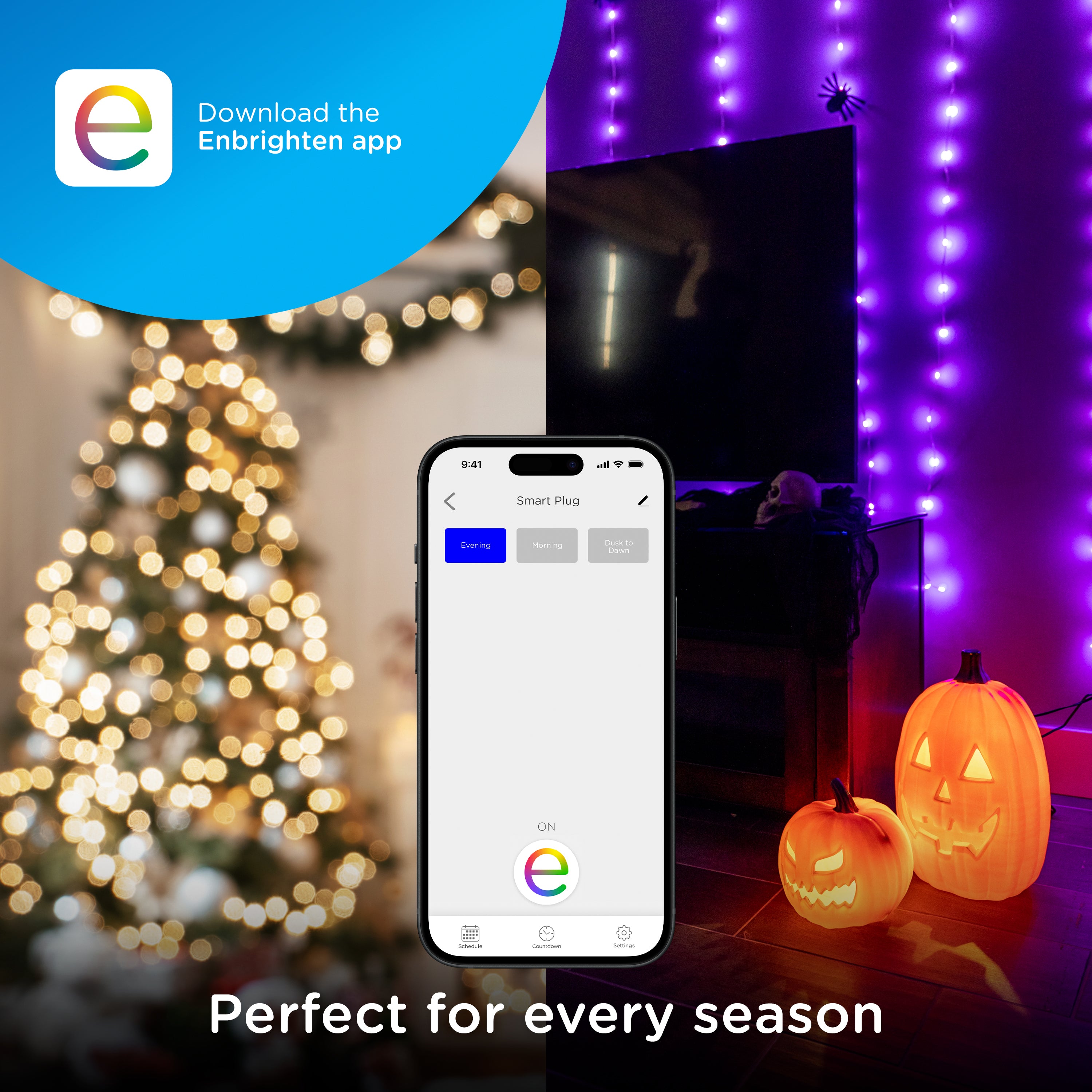 Enbrighten VIBE Indoor Single-Outlet Wi‑Fi Matter Smart Plug, 4 Pack