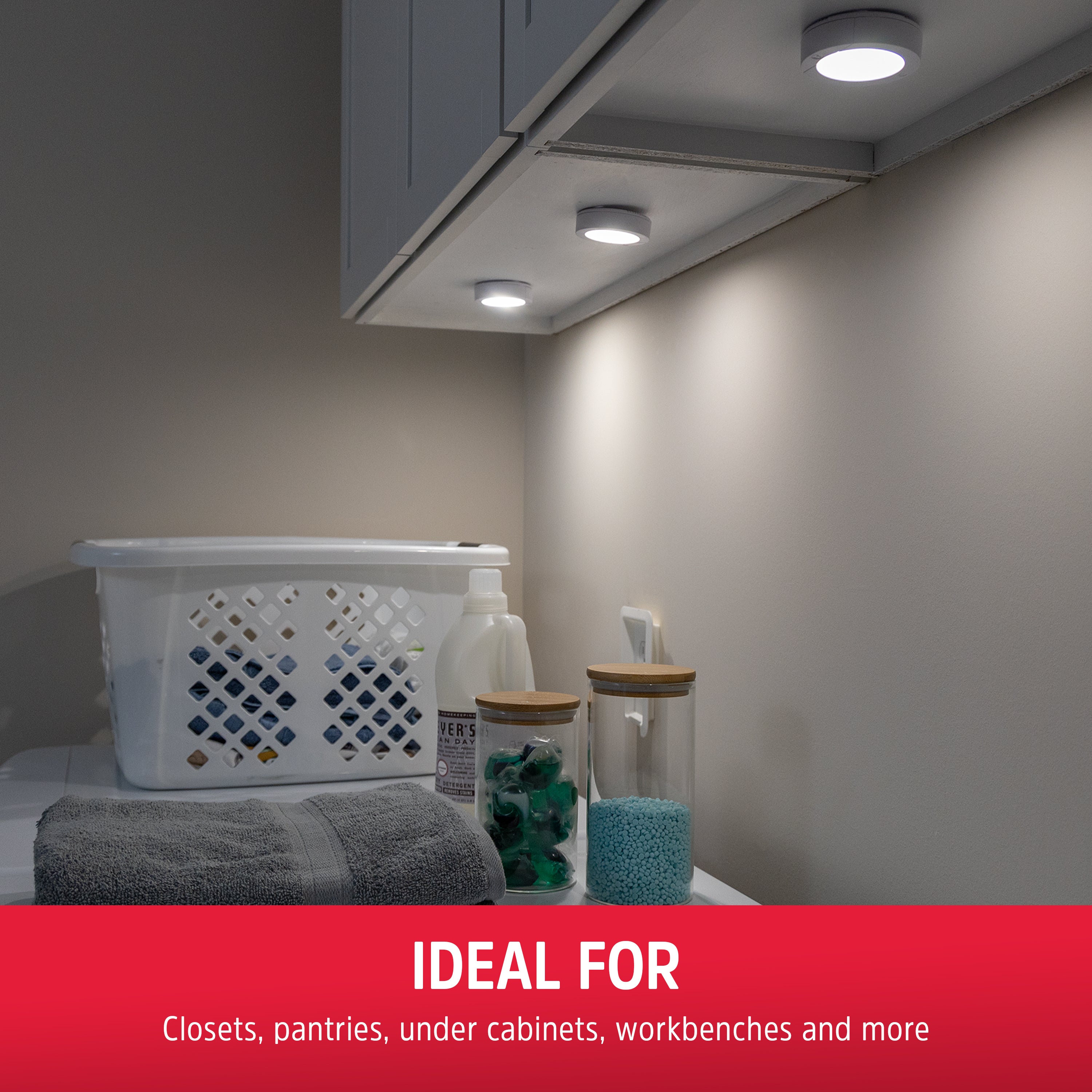 Energizer Touch-Activated LED Puck Light, Battery Operated