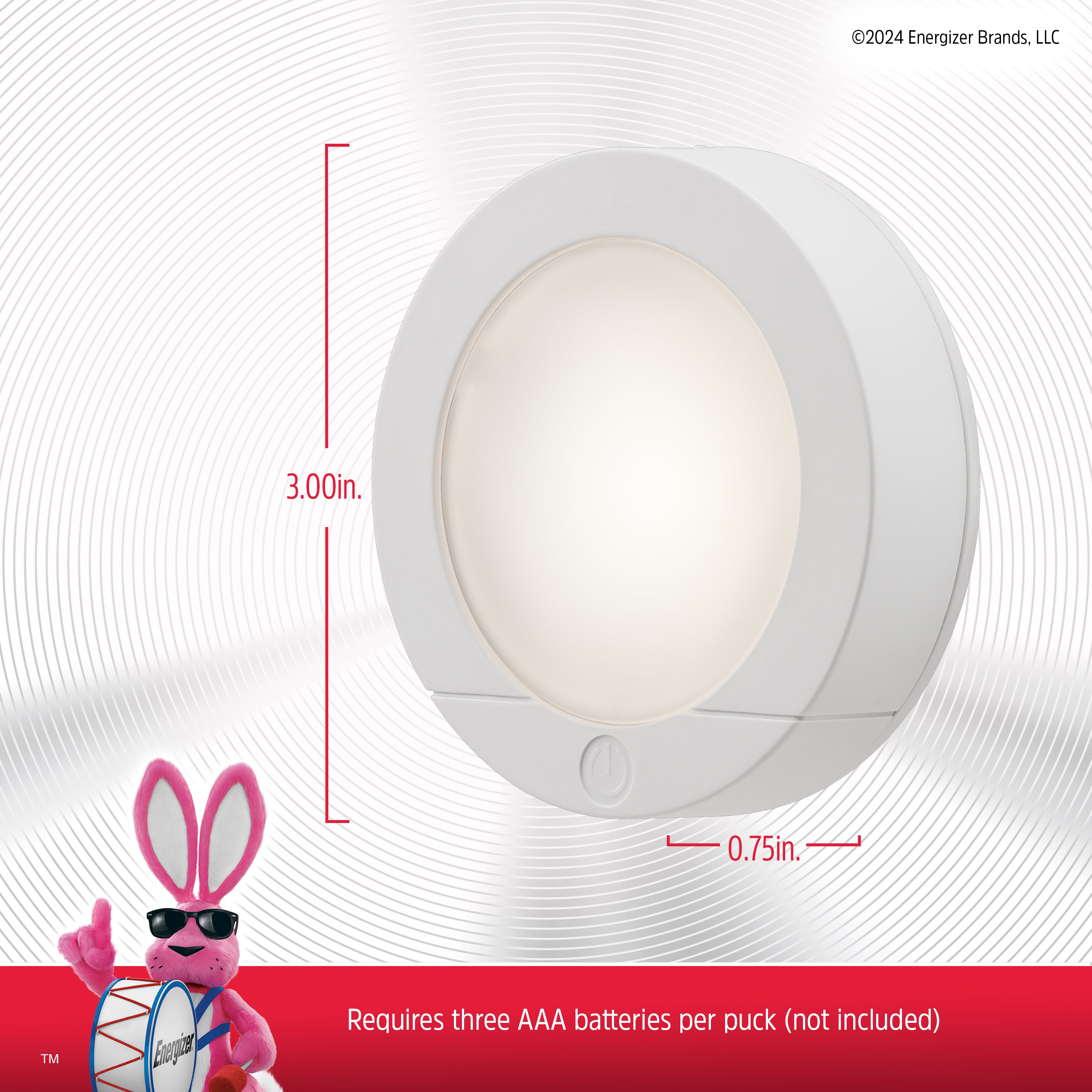Energizer Touch-Activated LED Puck Light, Battery Operated