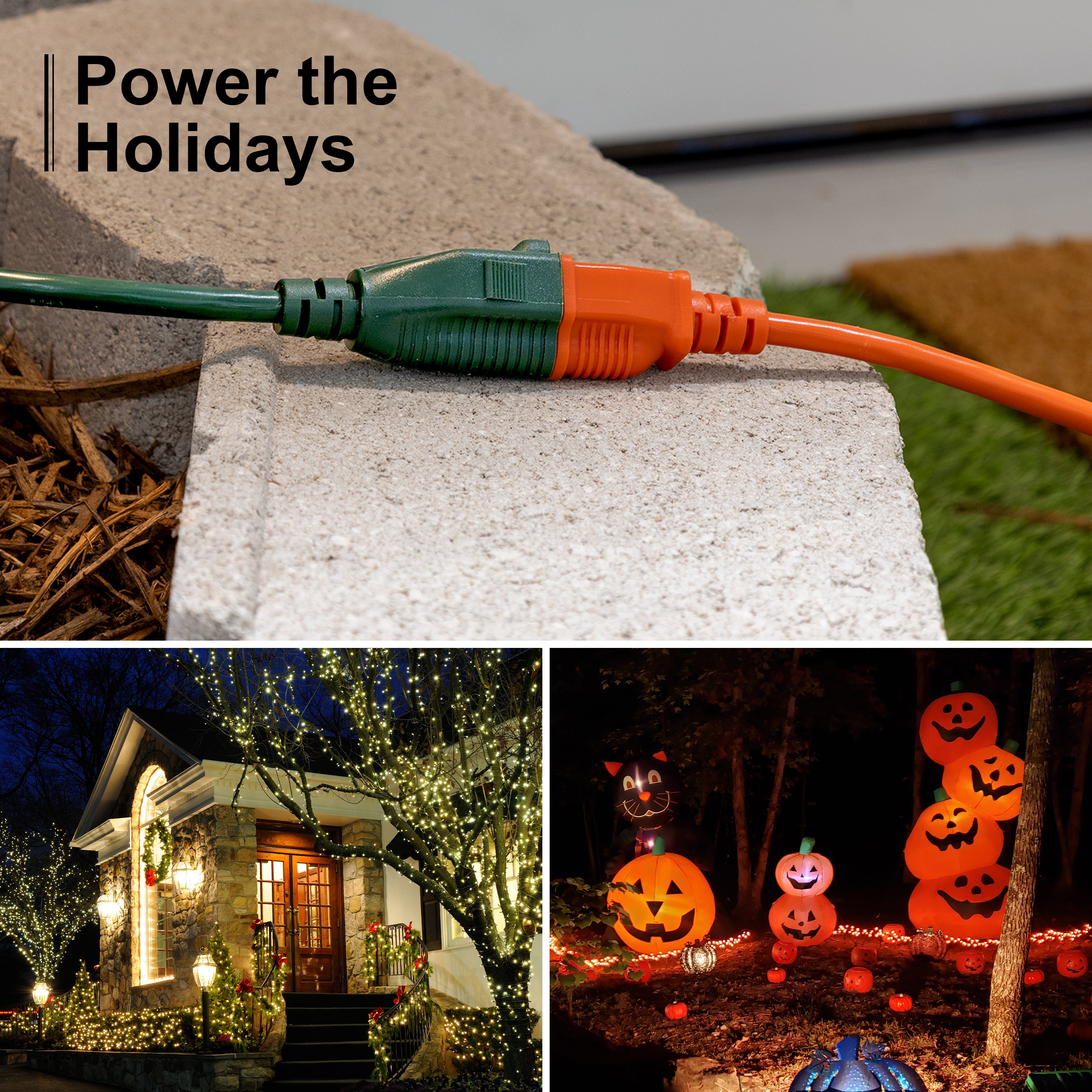 GE 1-Outlet Grounded Extension Cord, Outdoor, 40ft., 16AWG, Green