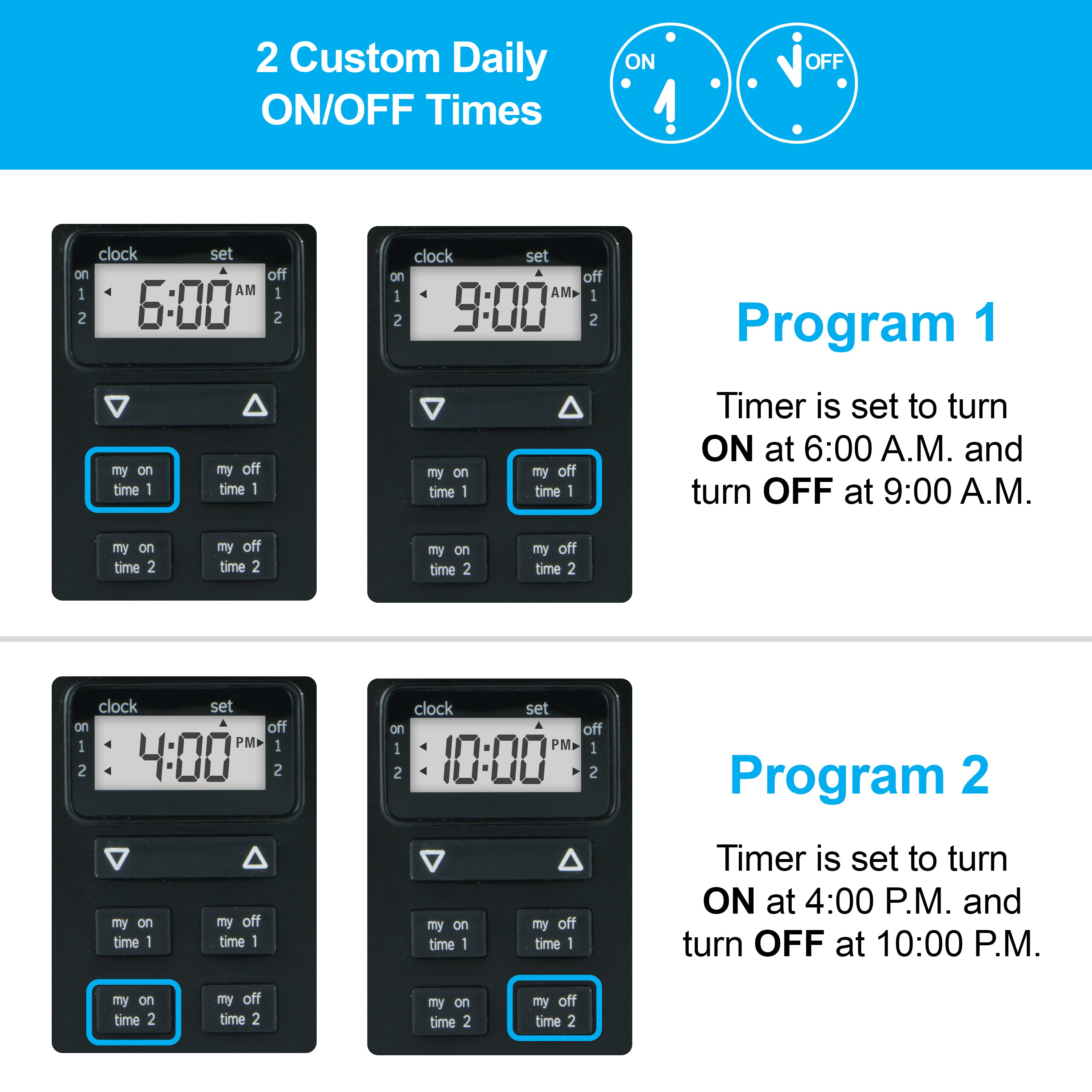 GE-branded myTouchSmart SimpleSet 1-Outlet Outdoor/Indoor Digital Plug-in Timer