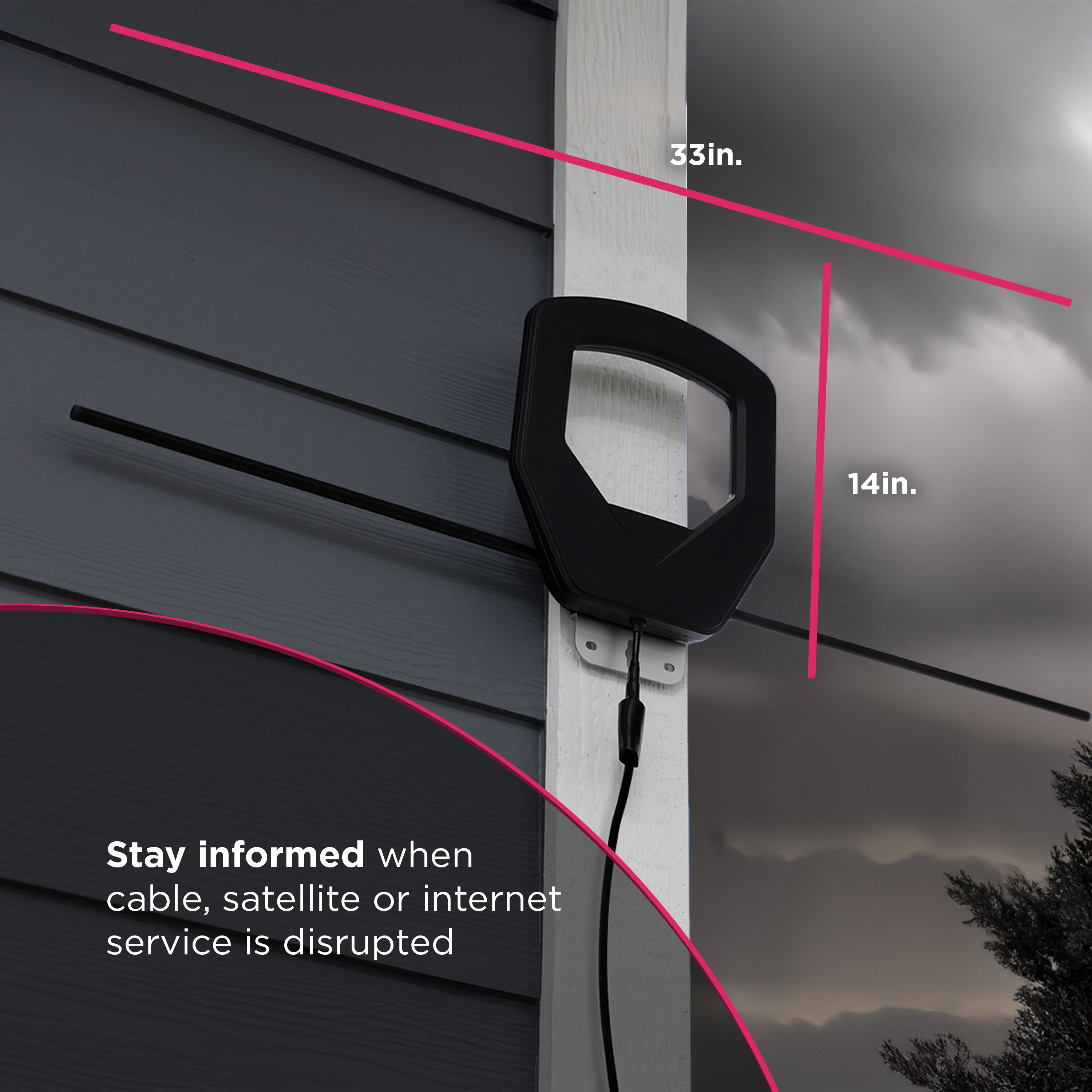 GE-branded UltraPro Optima Outdoor HD Antenna