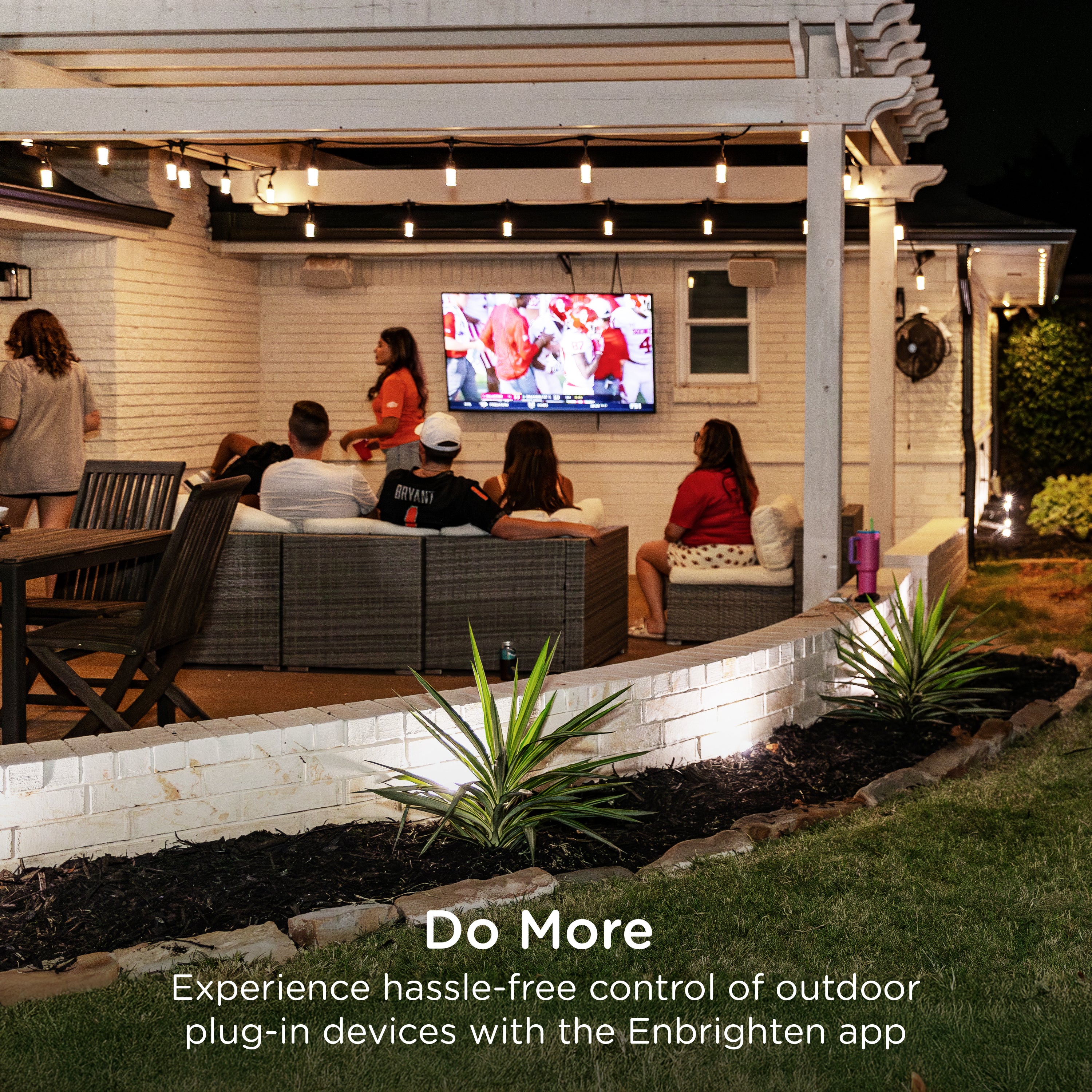 Enbrighten Vibe Outdoor Dual‑Outlet Wi‑Fi Matter Smart Plug