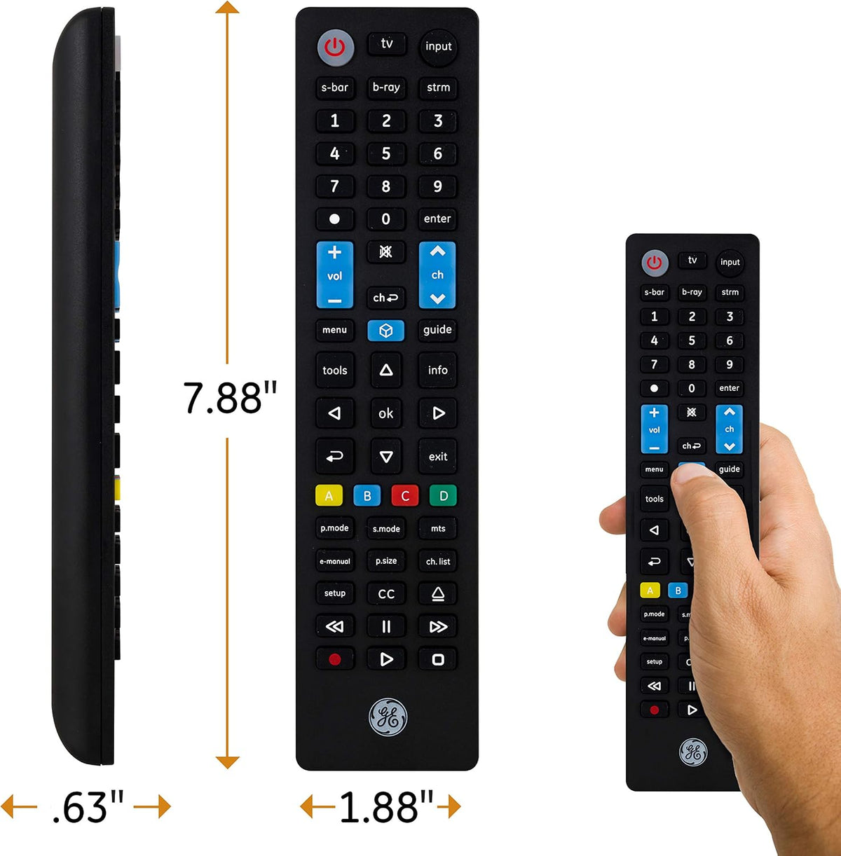 GE-branded UltraPro 4-Device Universal Replacement Samsung Remote+