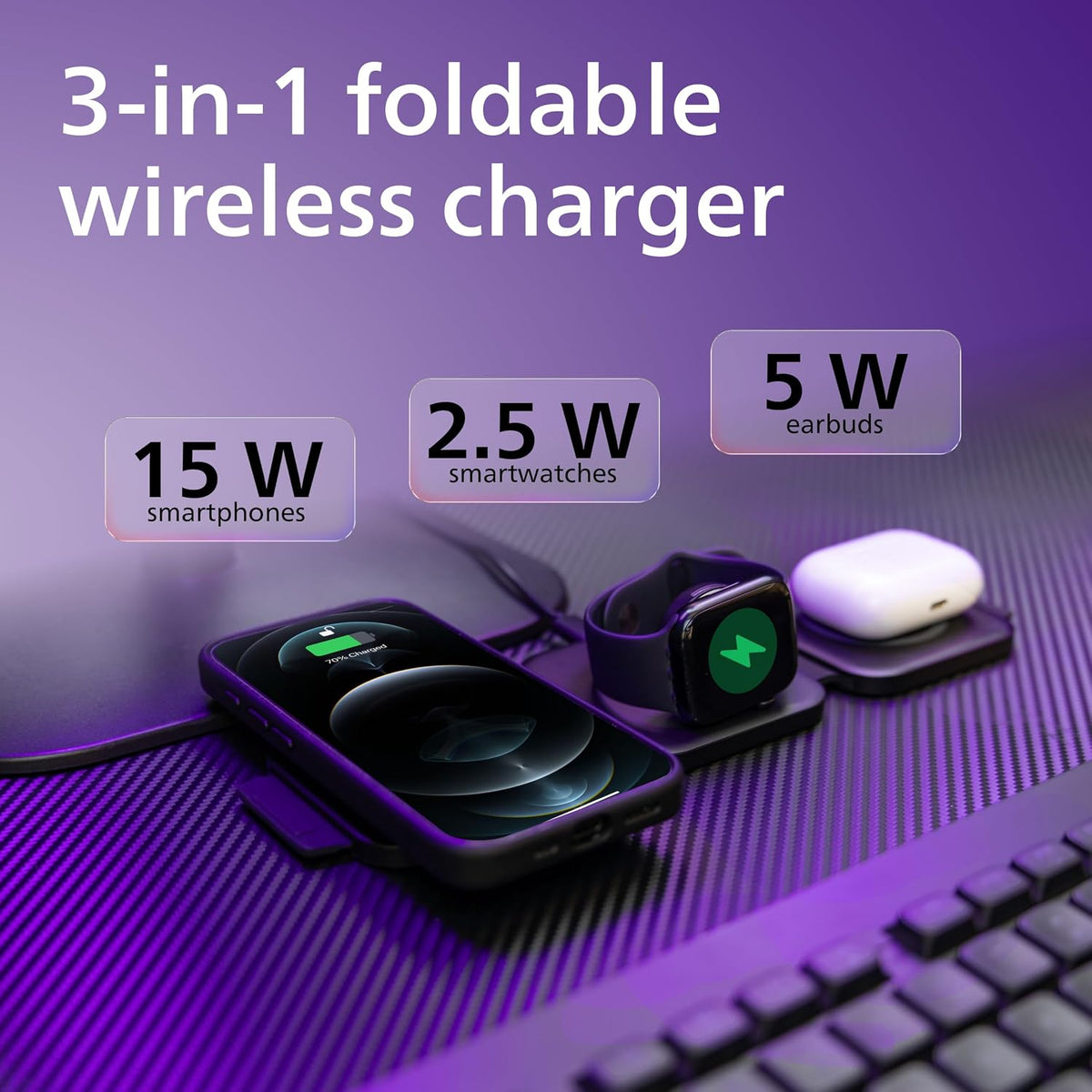 Philips 3-in-1 Foldable Wireless Charger