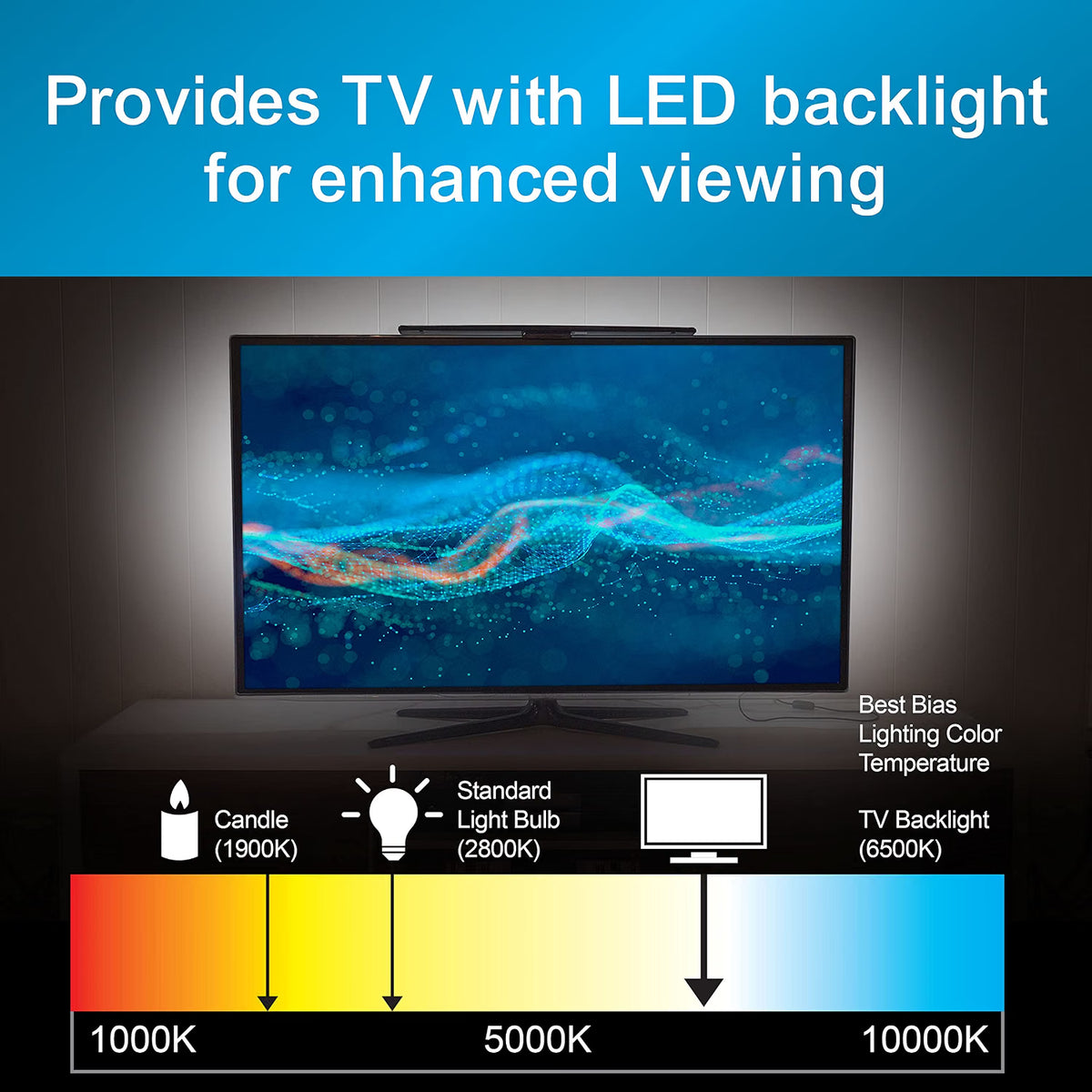GE-branded Enlighten Color-Changing HD Antenna with LED Backlight