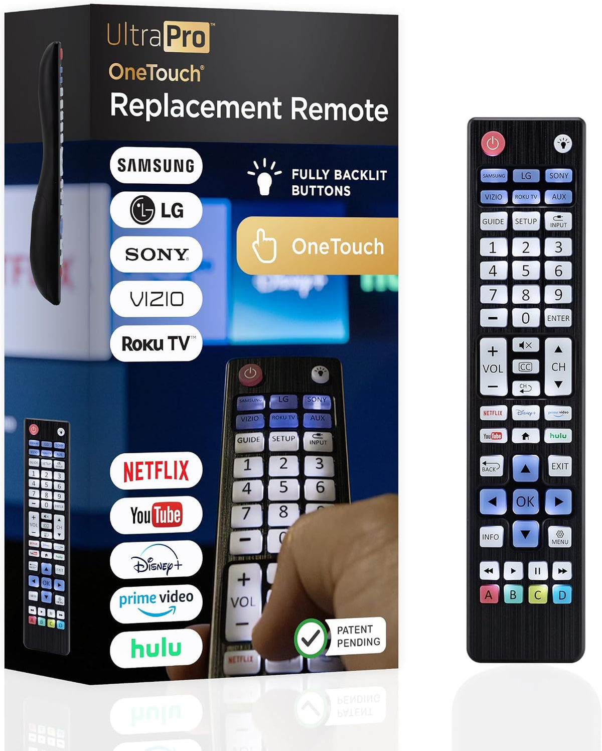 UltraPro One-Touch Replacement Remote, 2-Device, Backlit