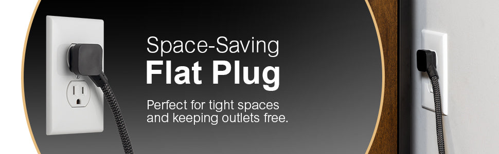 GE-branded 6-Outlet Surge Protector, 1560J, 10ft. Black