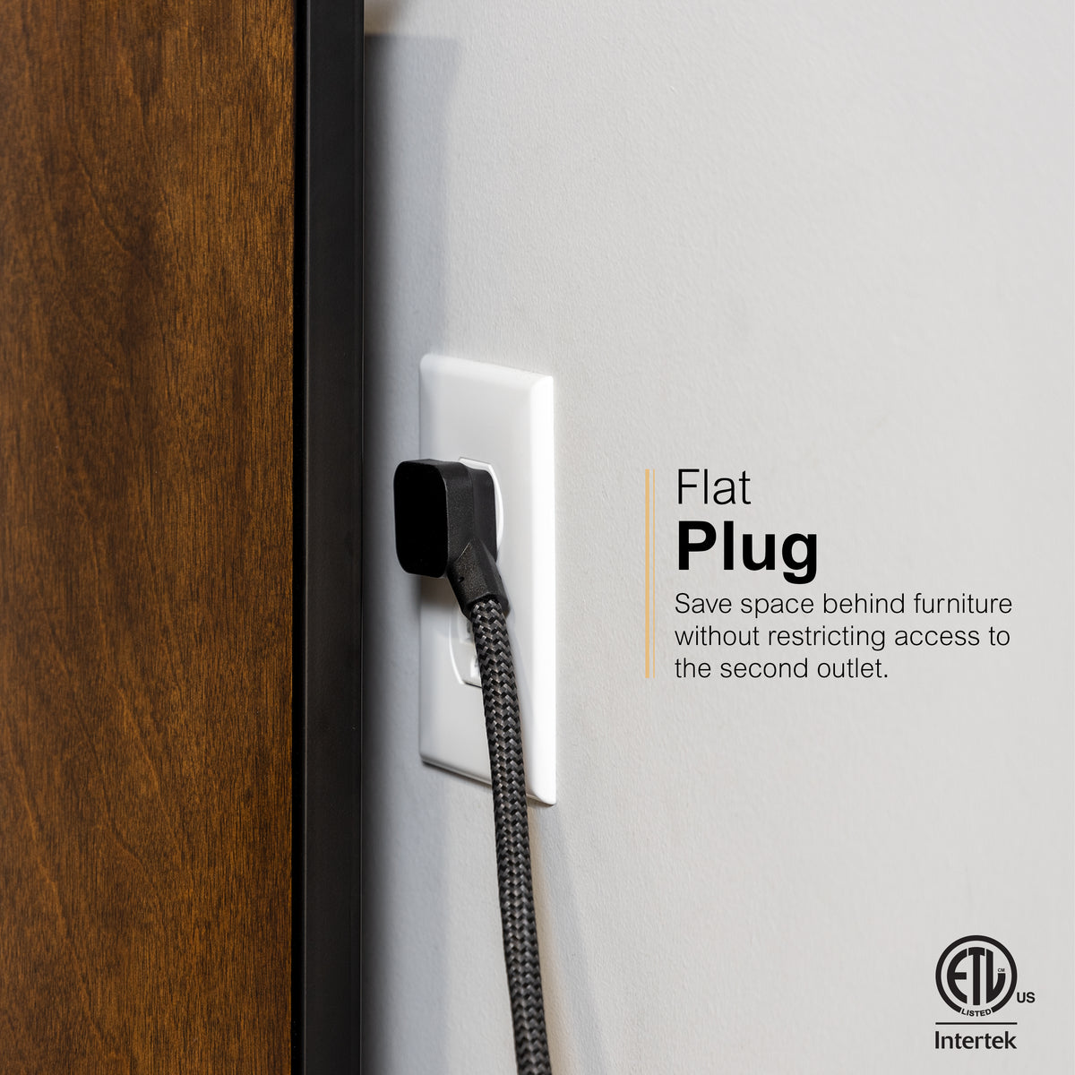 GE-branded 6-Outlet Surge Protector, 1560J, 10ft. Black