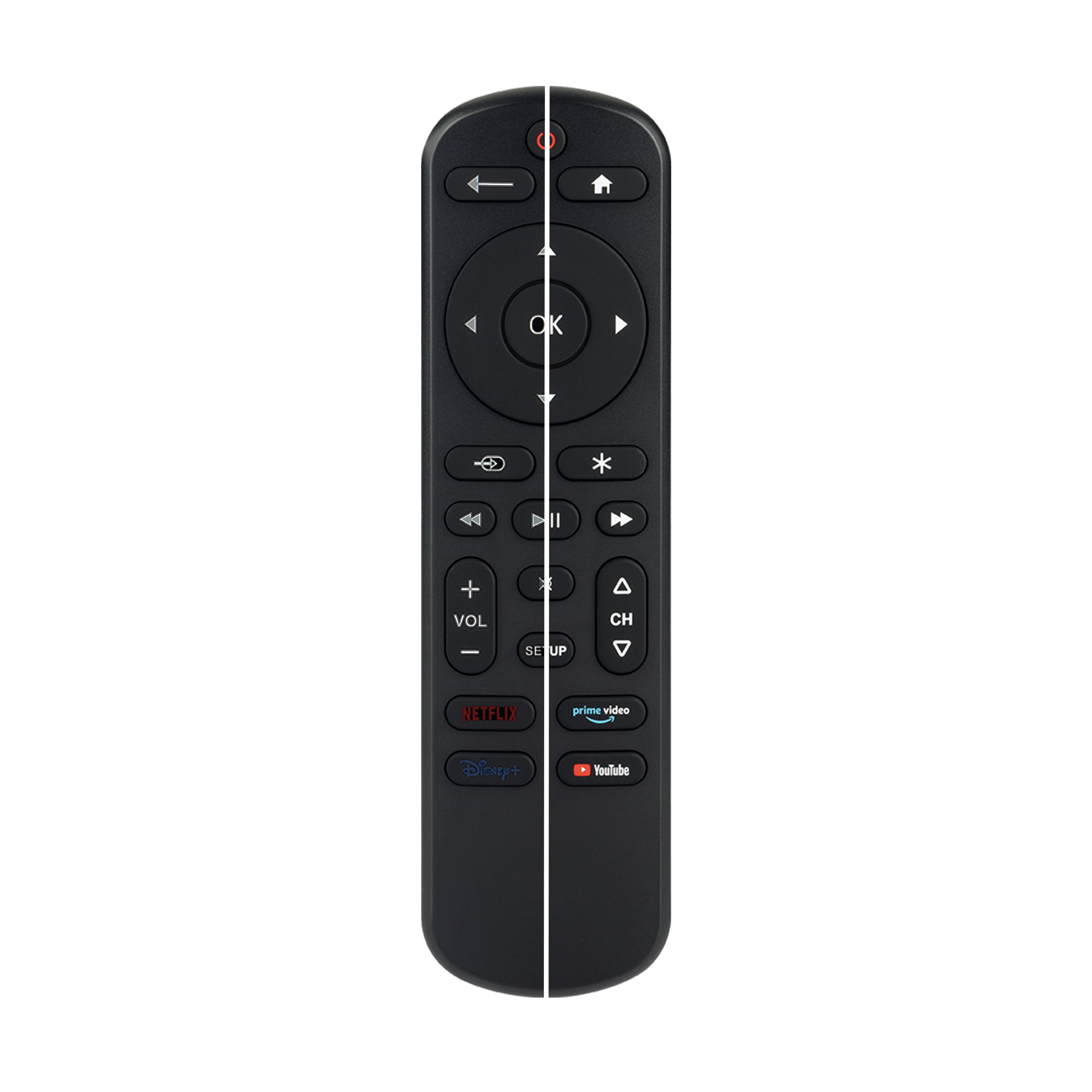 GE One Touch Replacement Remote Control, Backlit, Black