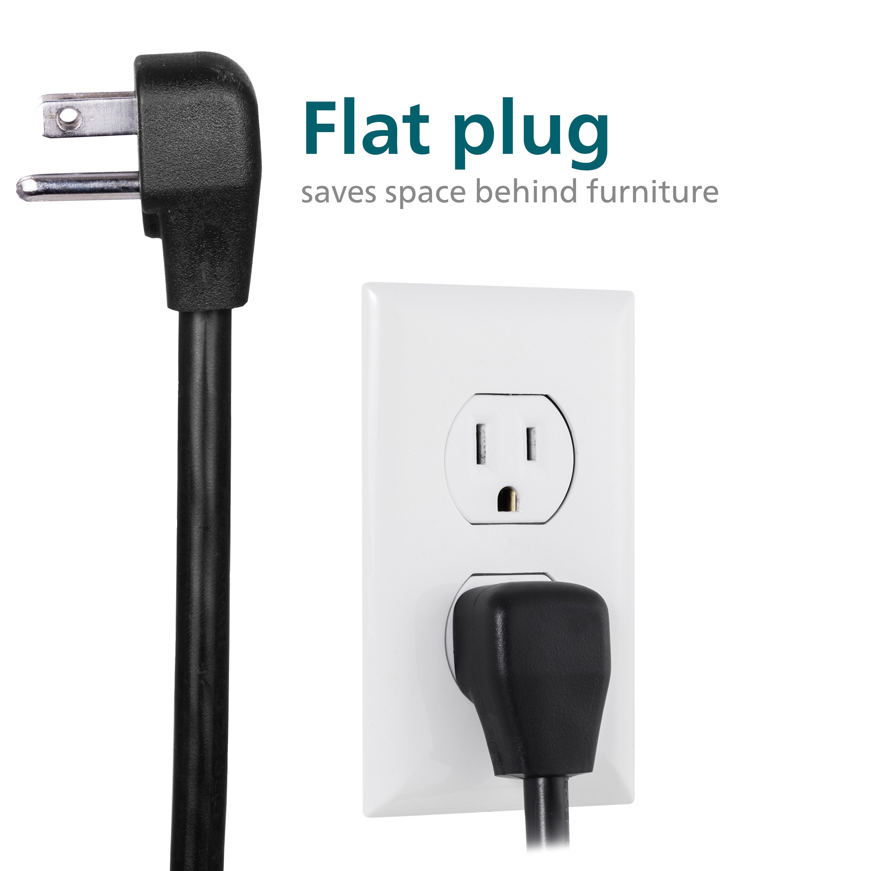 Philips 6-Outlet 4ft. Surge Protector, Black