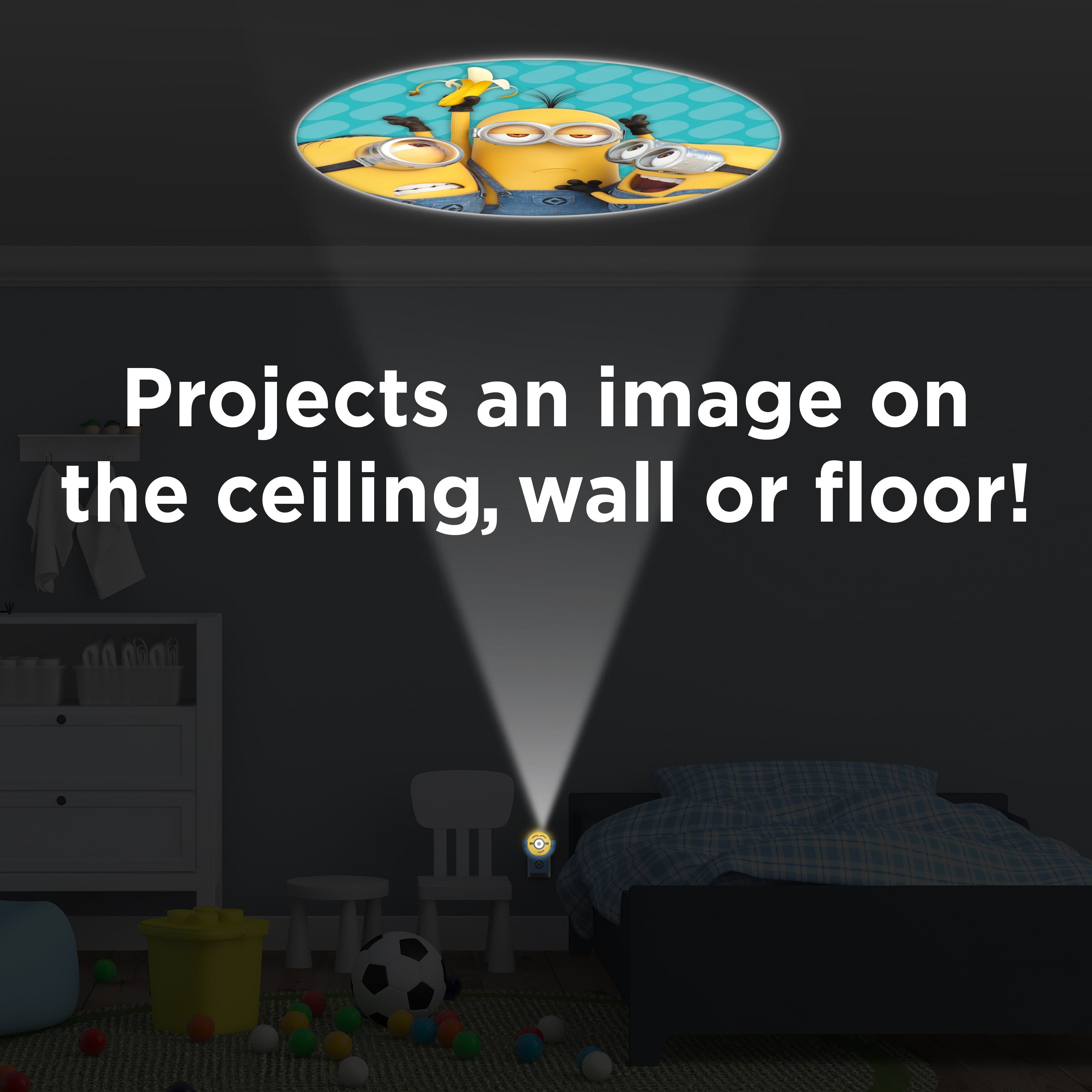 Projectables Minions Light Sensing LED Night Light, Blue