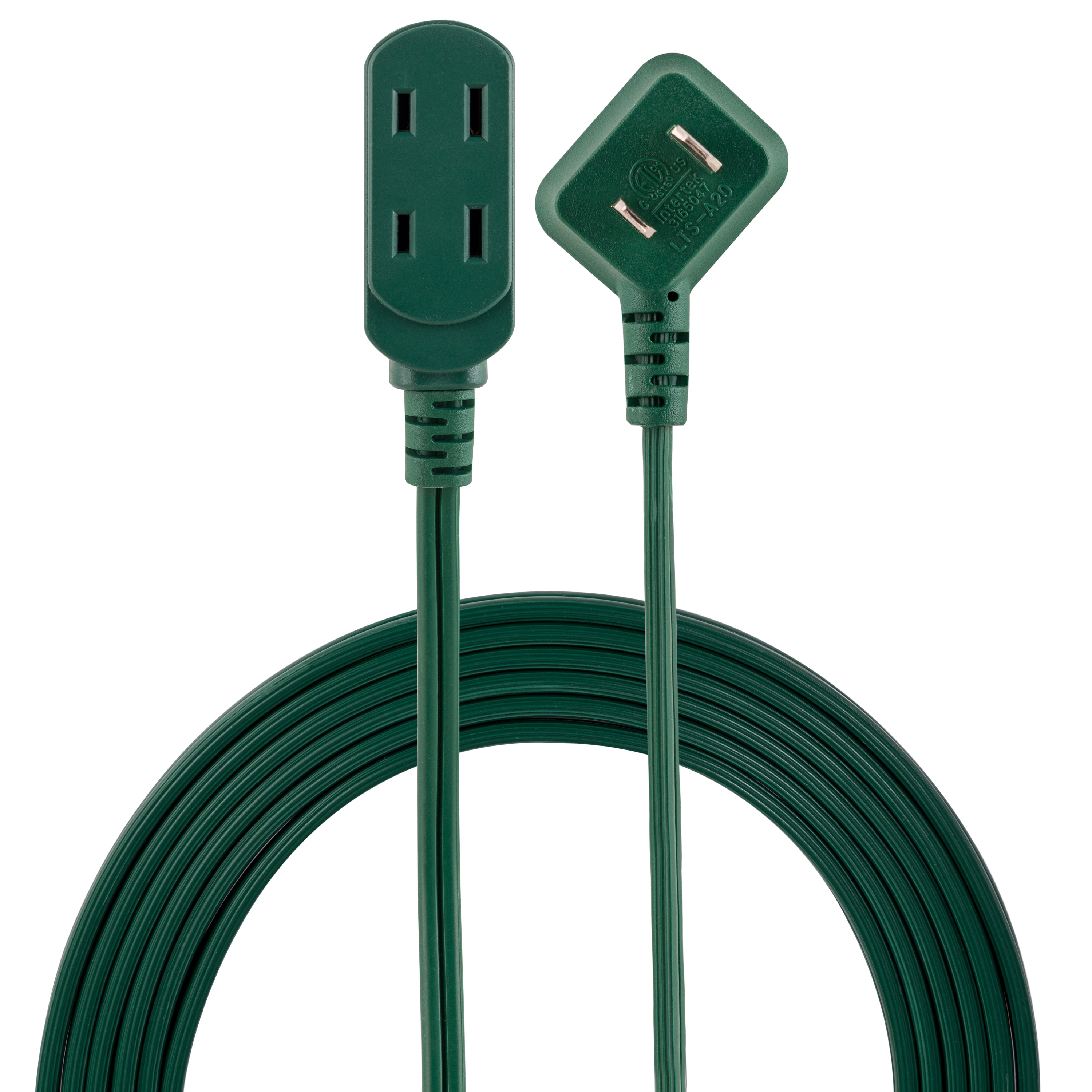 GE-branded UltraPro 3-Outlet Polarized Extension Cord, 15ft., Indoor, Green