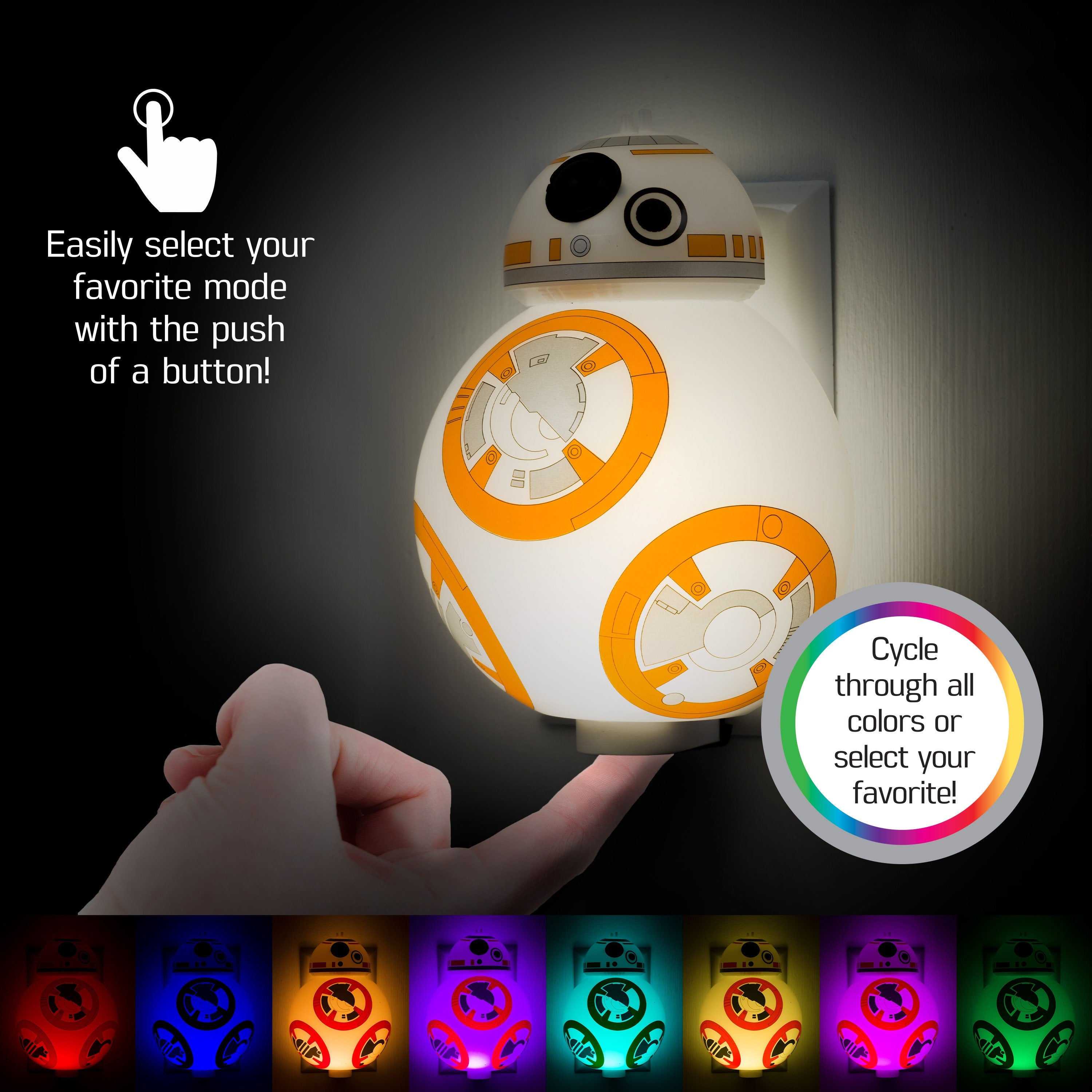 Star Wars BB-8 Color-Changing Light Sensing LED Night Light