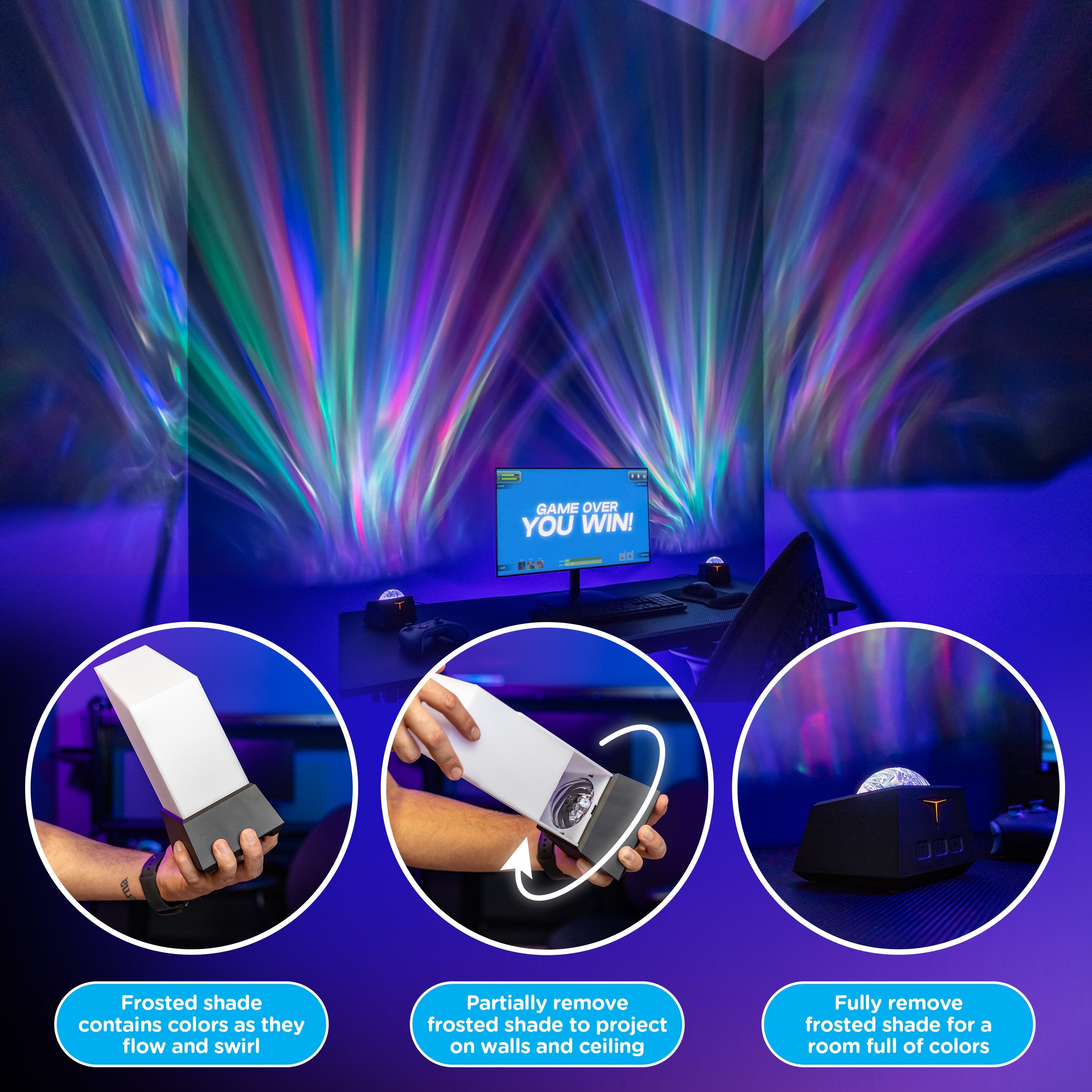 Enbrighten WiFi VIBE Galaxy Projector Titan Tower Night Lights