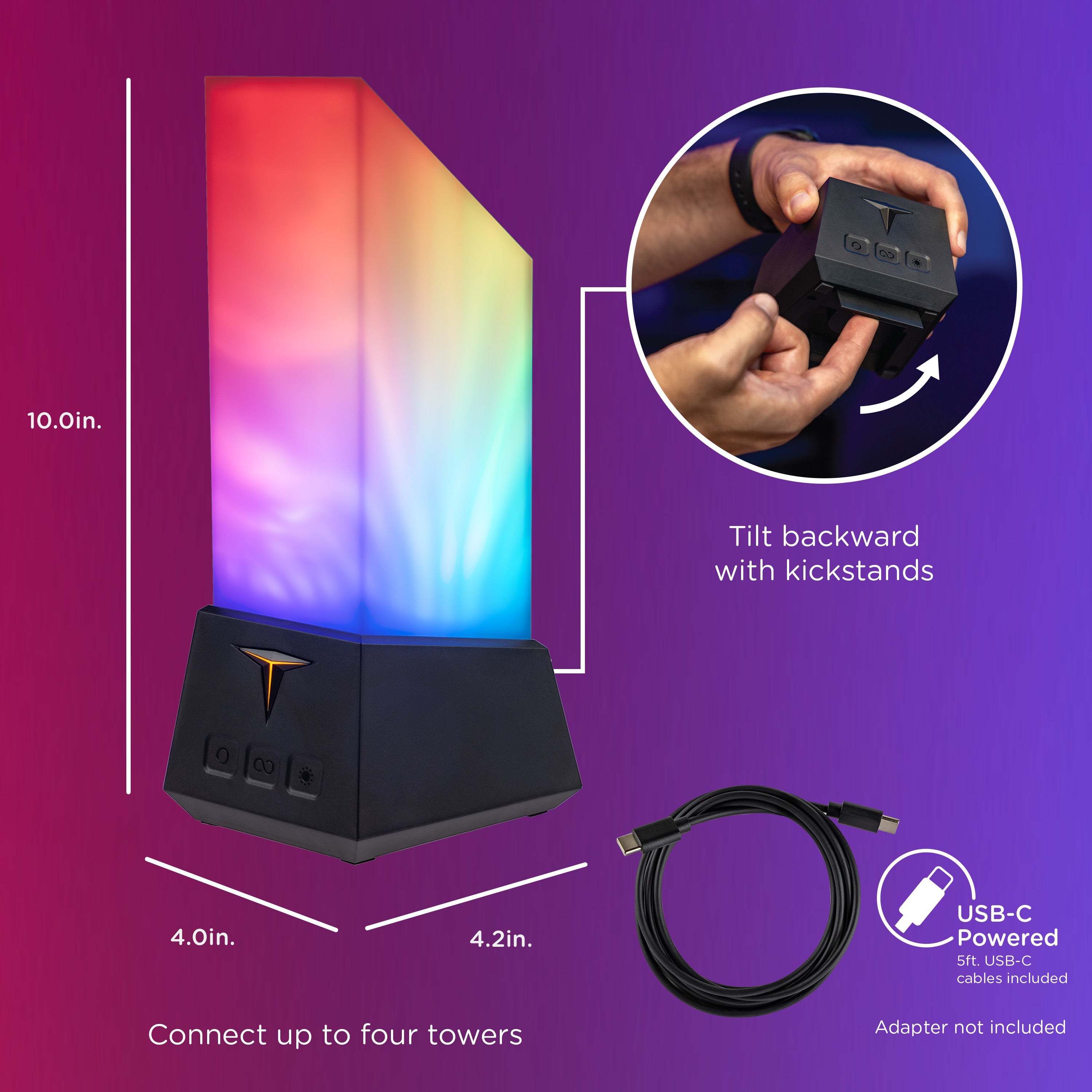 Enbrighten WiFi VIBE Galaxy Projector Titan Tower Night Lights
