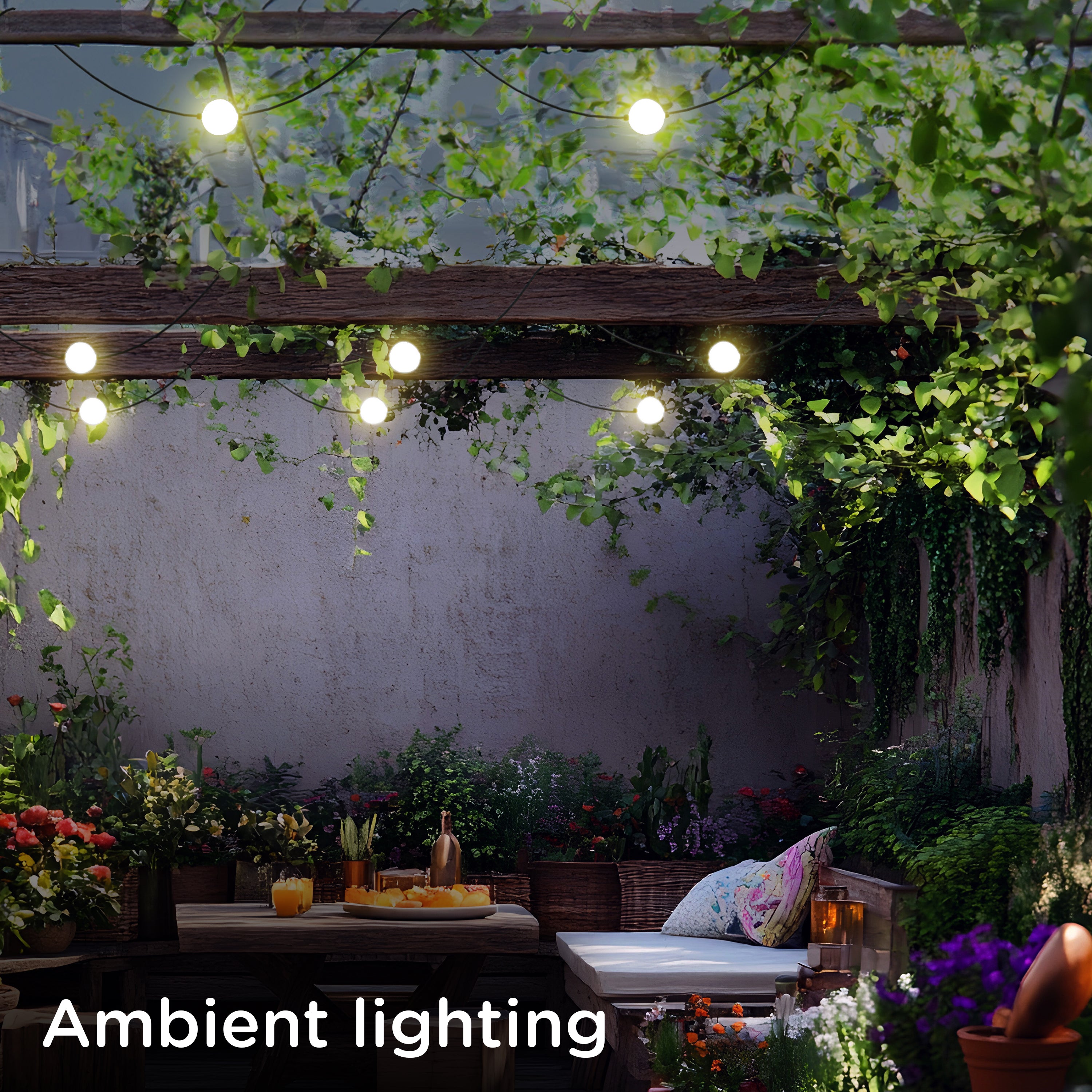 Enbrighten Globe String Lights 12 Bulbs, 44ft.