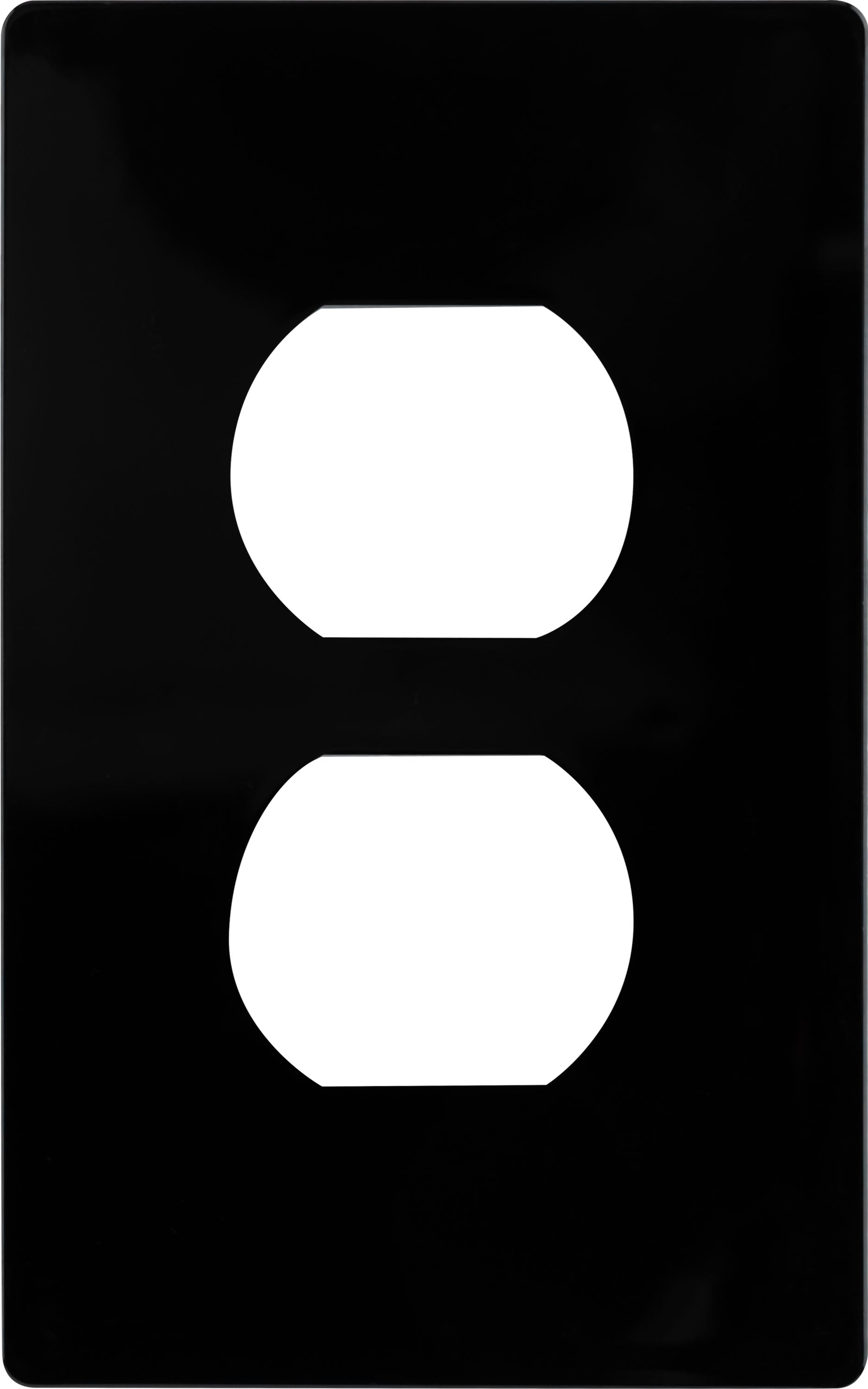 UltraPro Screwless Duplex Receptacle Wallplate, Black