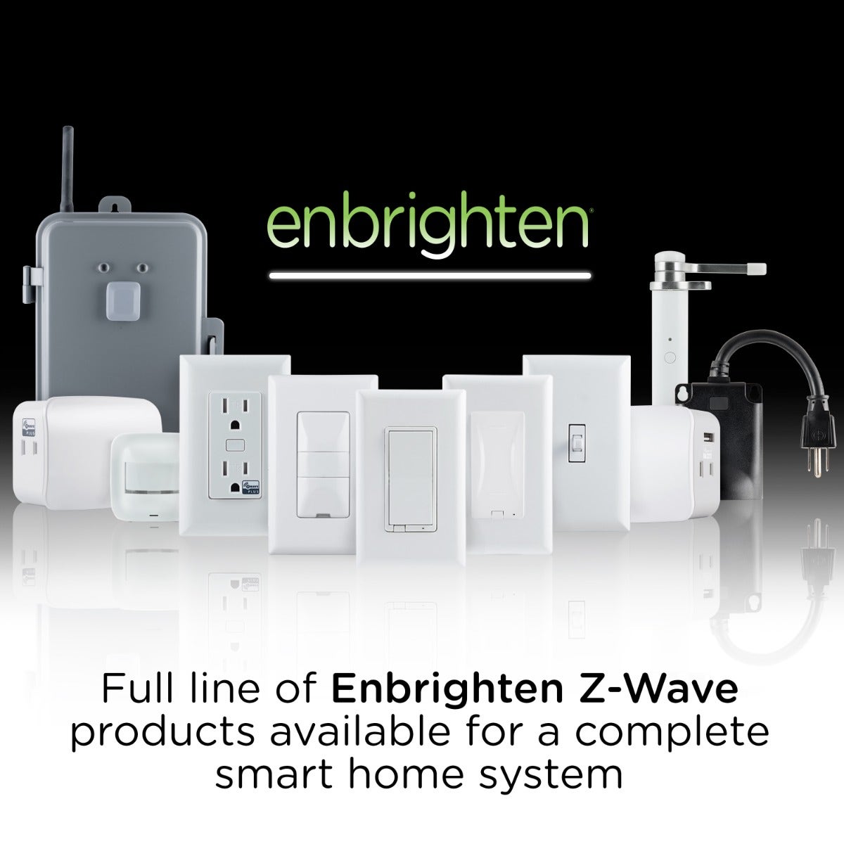 Enbrighten Z-Wave In-Wall Smart Motion Dimmer, White/Almond