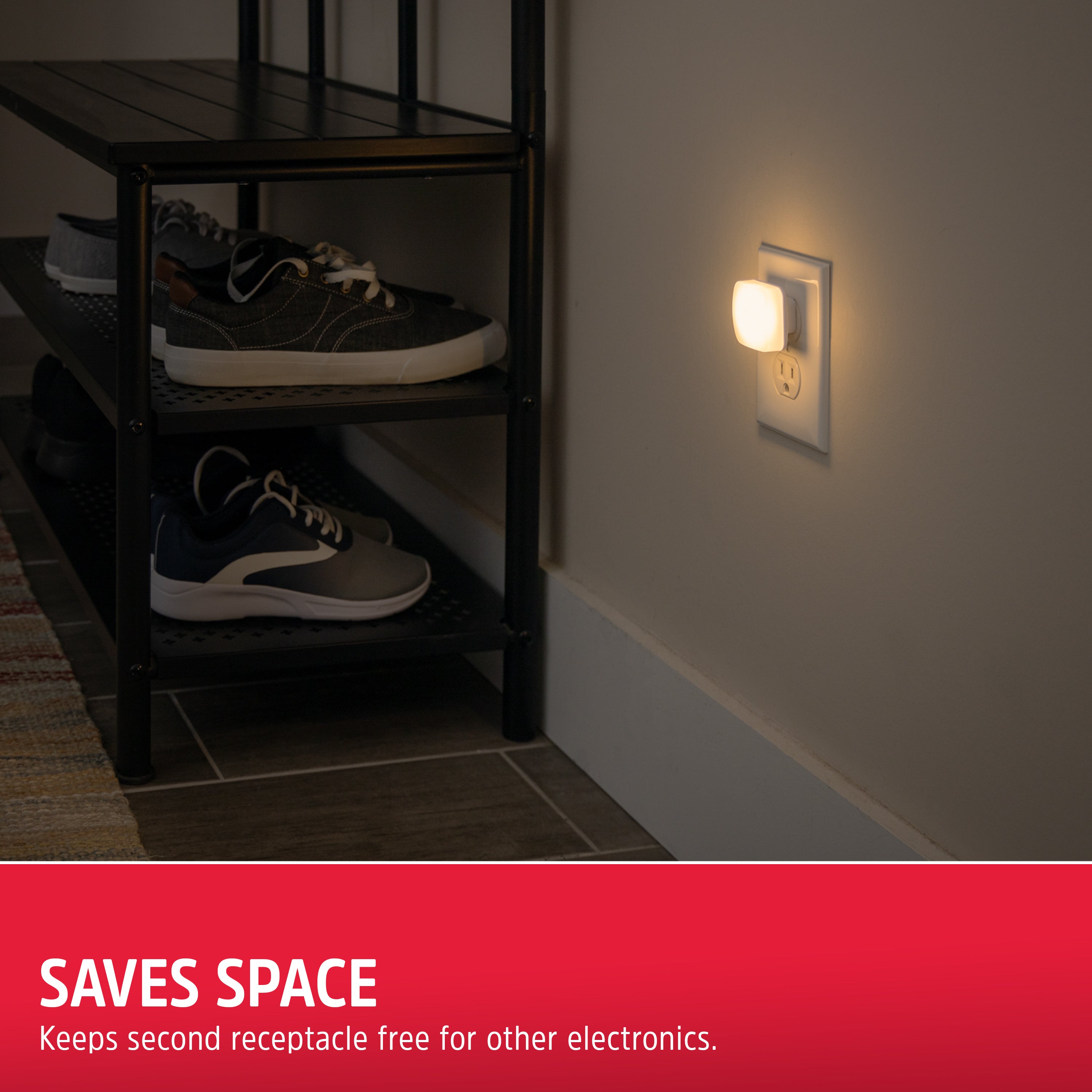 Energizer Mini Square LED Night Light, 4 Pack