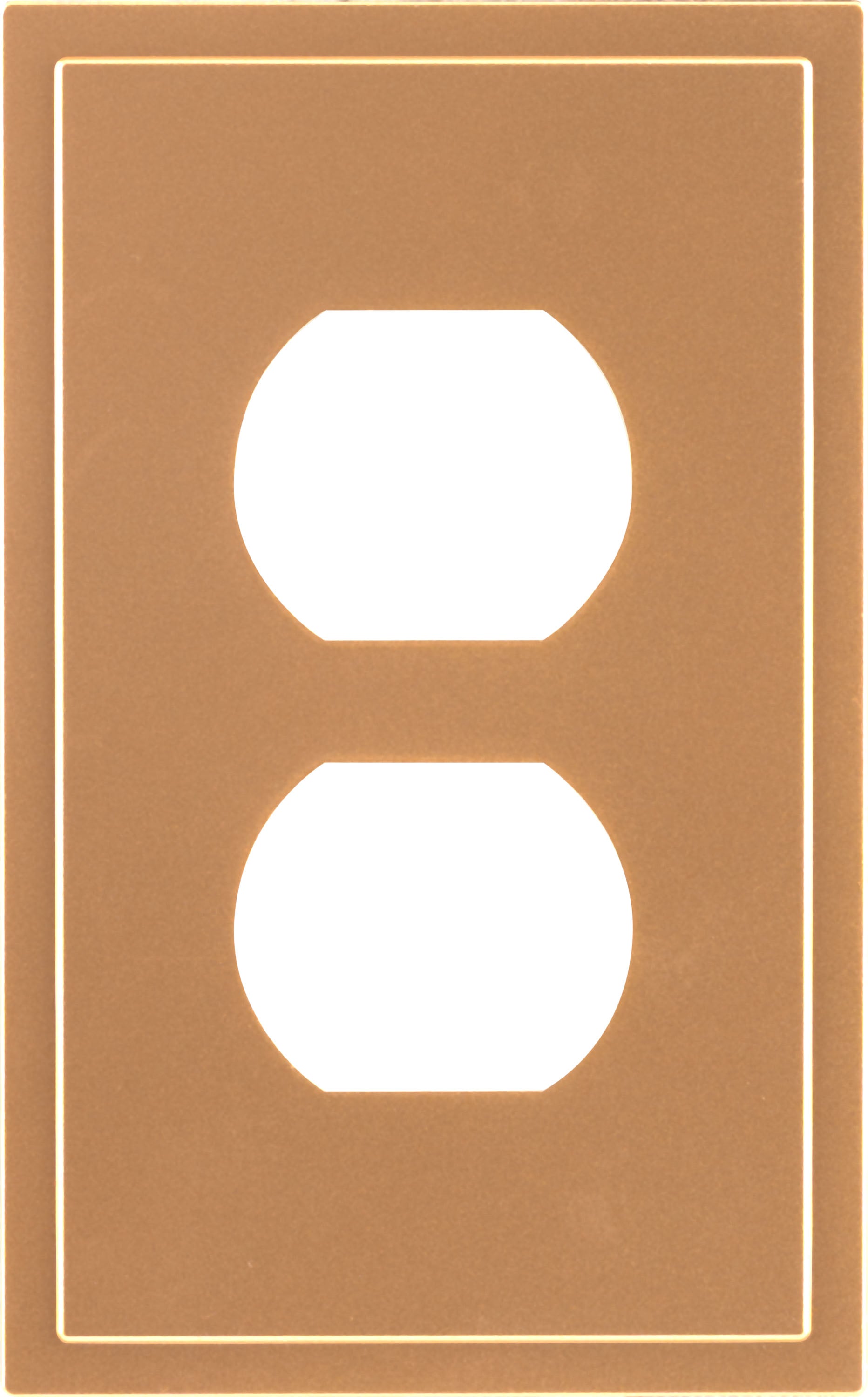 UltraPro Screwless Duplex Receptacle Wallplate, Brushed Bronze