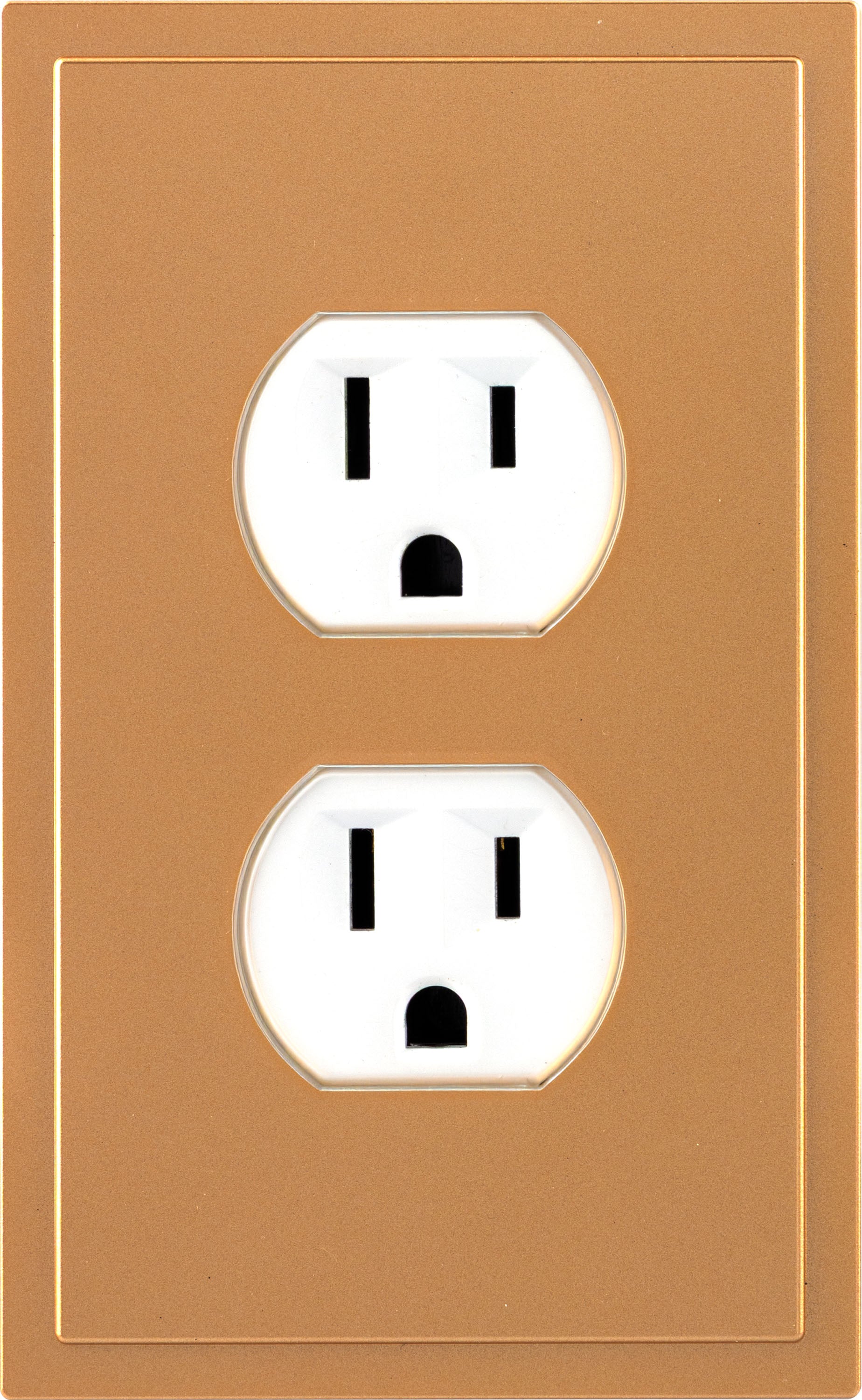 UltraPro Screwless Duplex Receptacle Wallplate, Brushed Bronze