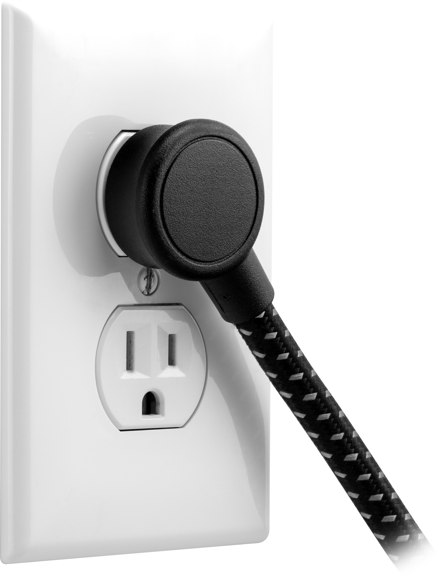 GE UltraPro 3-Outlet Surge Protector with USB, 245 Joules, 1 USB-A & 1 USB-C Port, 4ft Braided Extension Cord, Flat Plug, Black