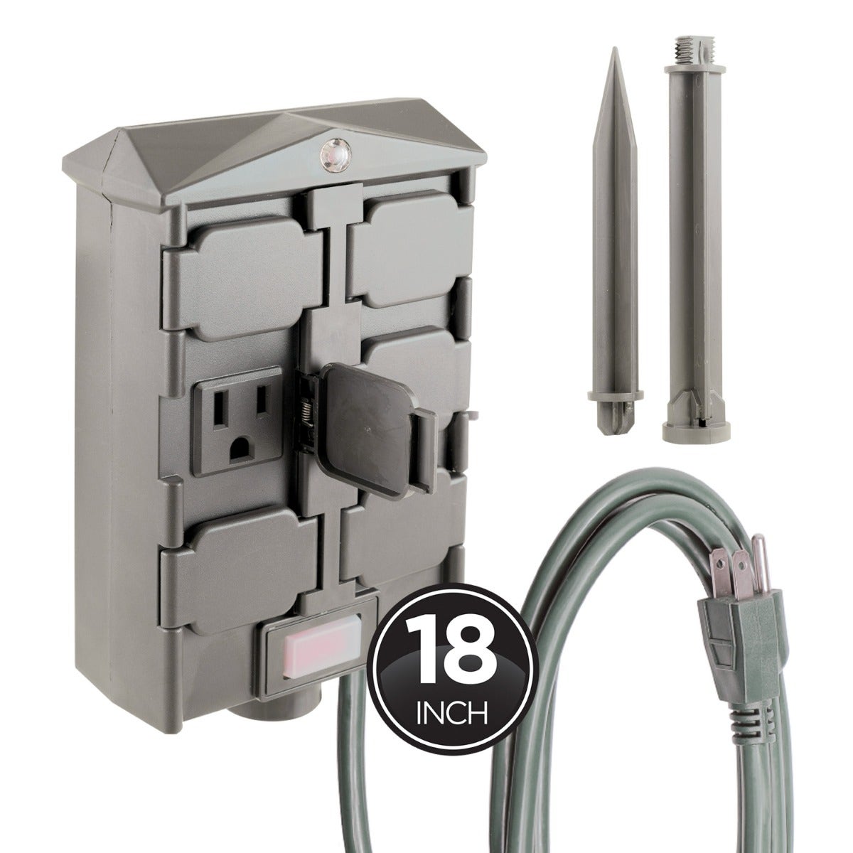 UltraPro Outdoor 6-Outlet Photocell Stake Timer