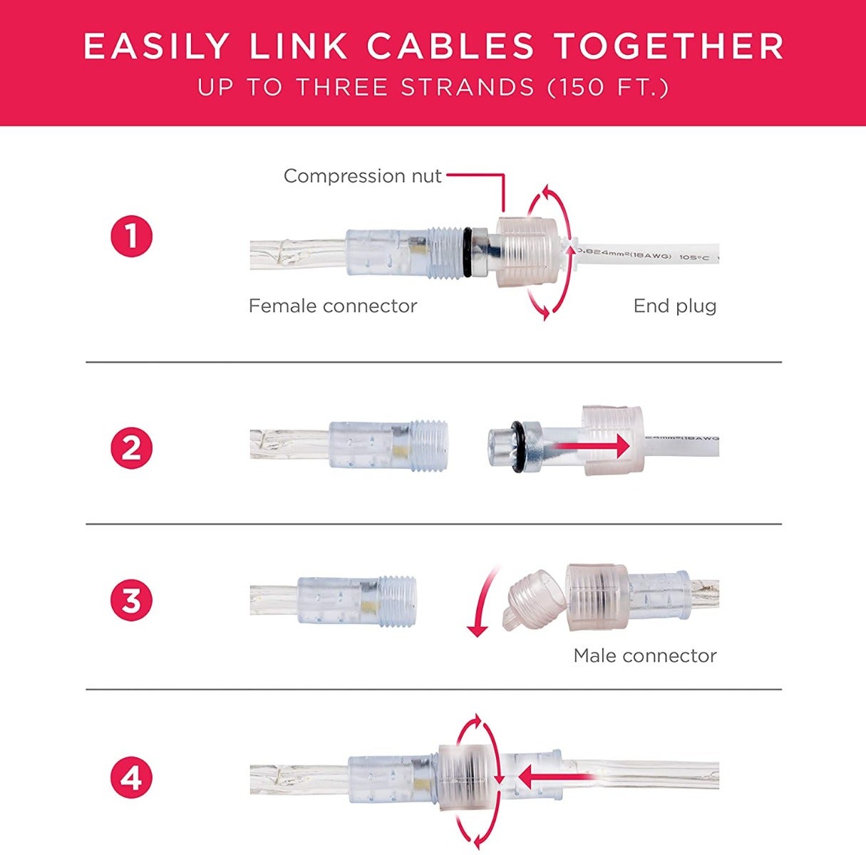 UltraPro Escape Indoor/Outdoor LED Rope Light, 25ft., Warm White