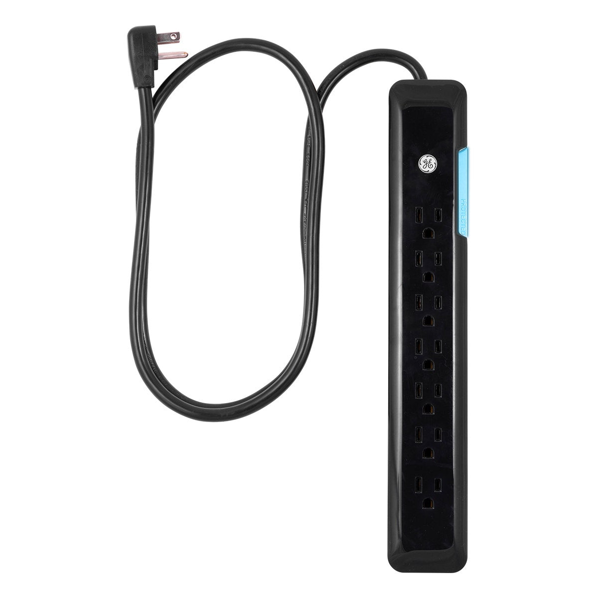 GE UltraPro 7-Outlet 4ft. Surge Protector, Black