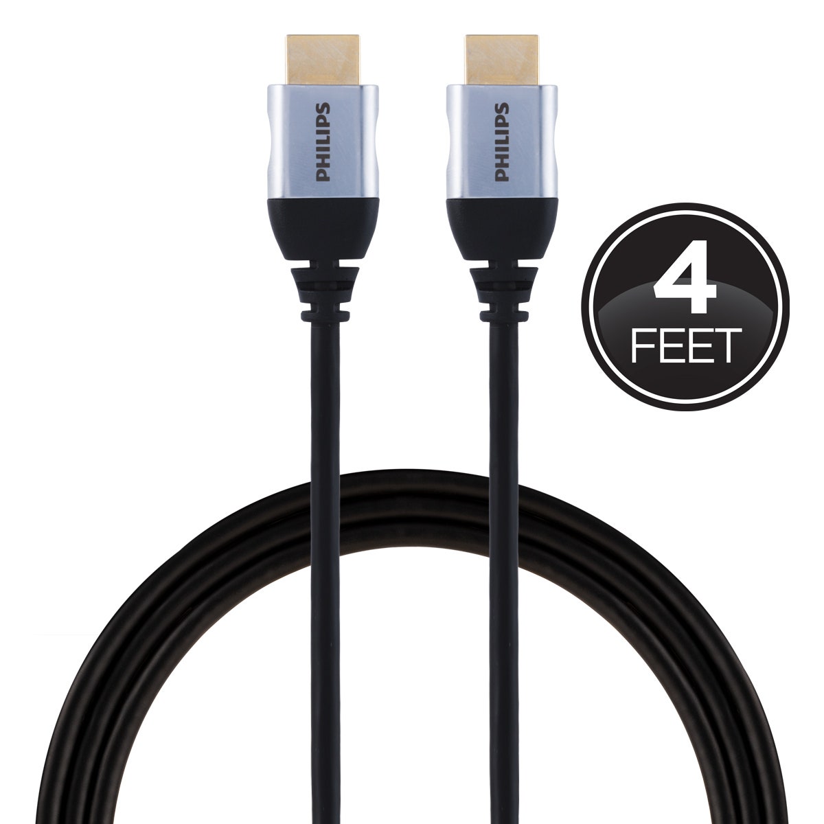 Philips 4 ft. HDMI Cable with Ethernet, Black
