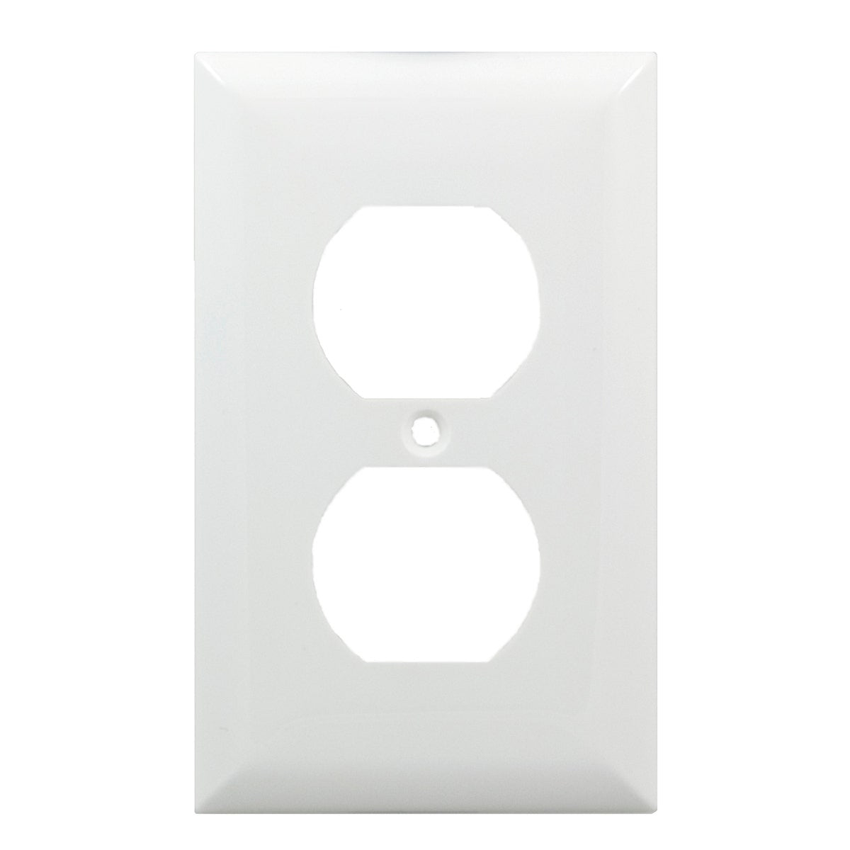 Power Gear Duplex Outlet Oversized Wall Plate, White
