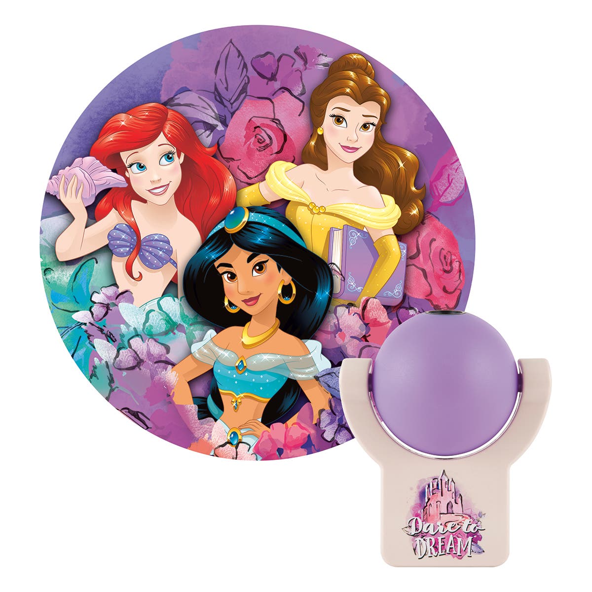 Projectables Disney Princess Light Sensing LED Night Light, Pink