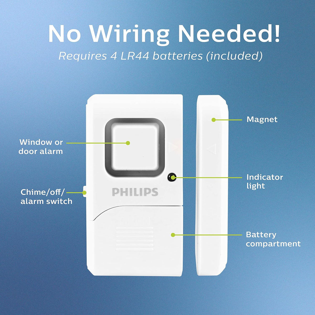 Philips Personal Security Window and Door Alarm, 10 Pack