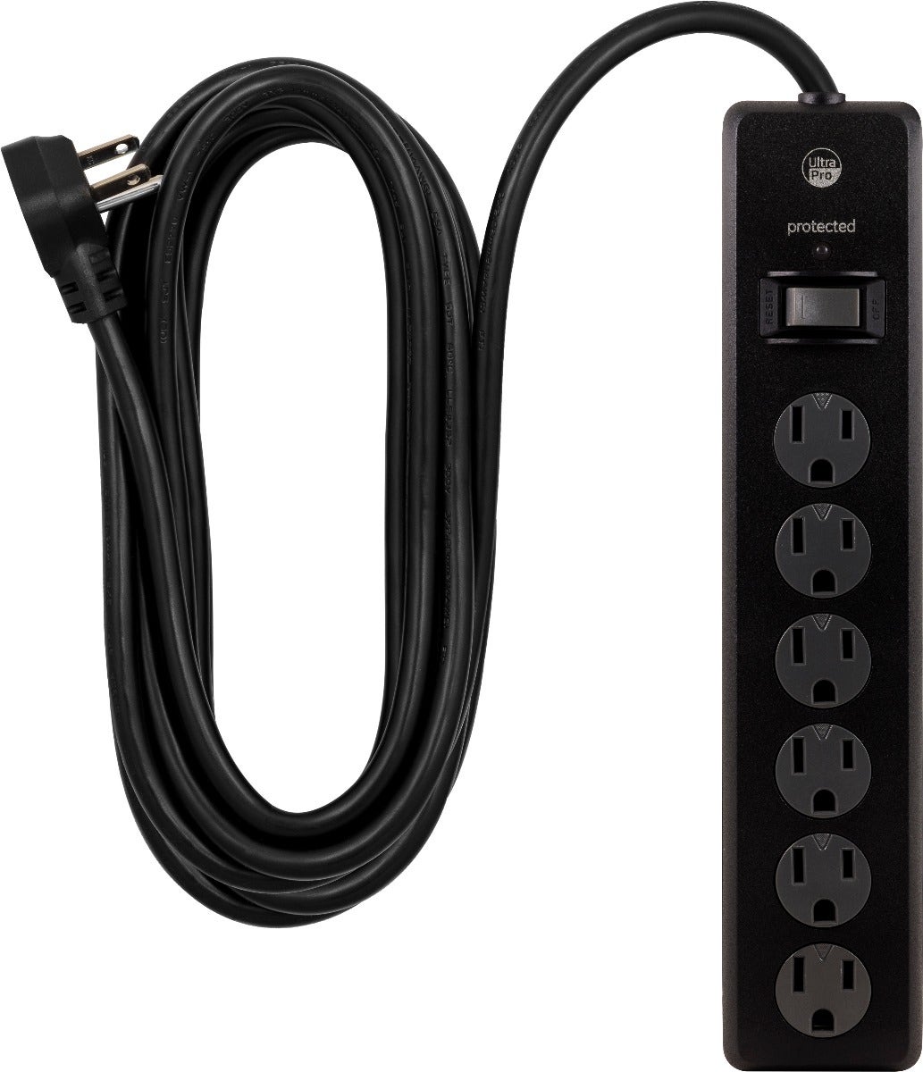 GE UltraPro 6-Outlet 20ft. Surge Protector, Black