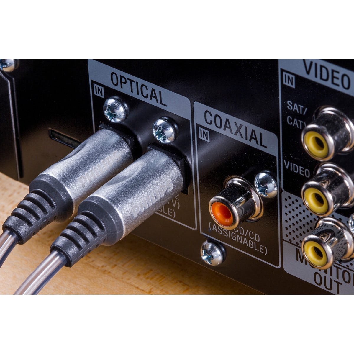 Philips Elite 6 ft. Toslink Cable, Silver