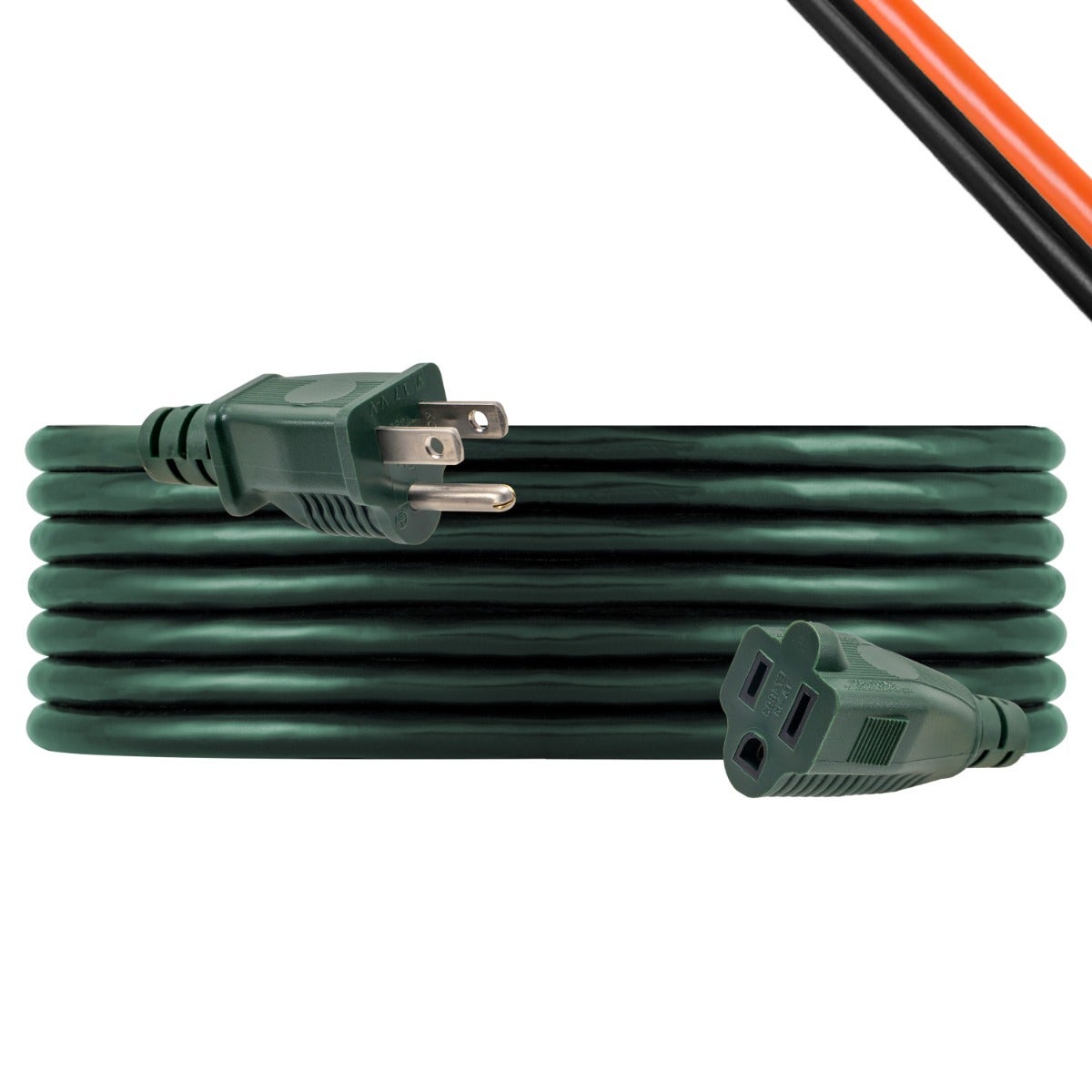 UltraPro 1-Outlet 15ft. Outdoor Extension Cord, Green