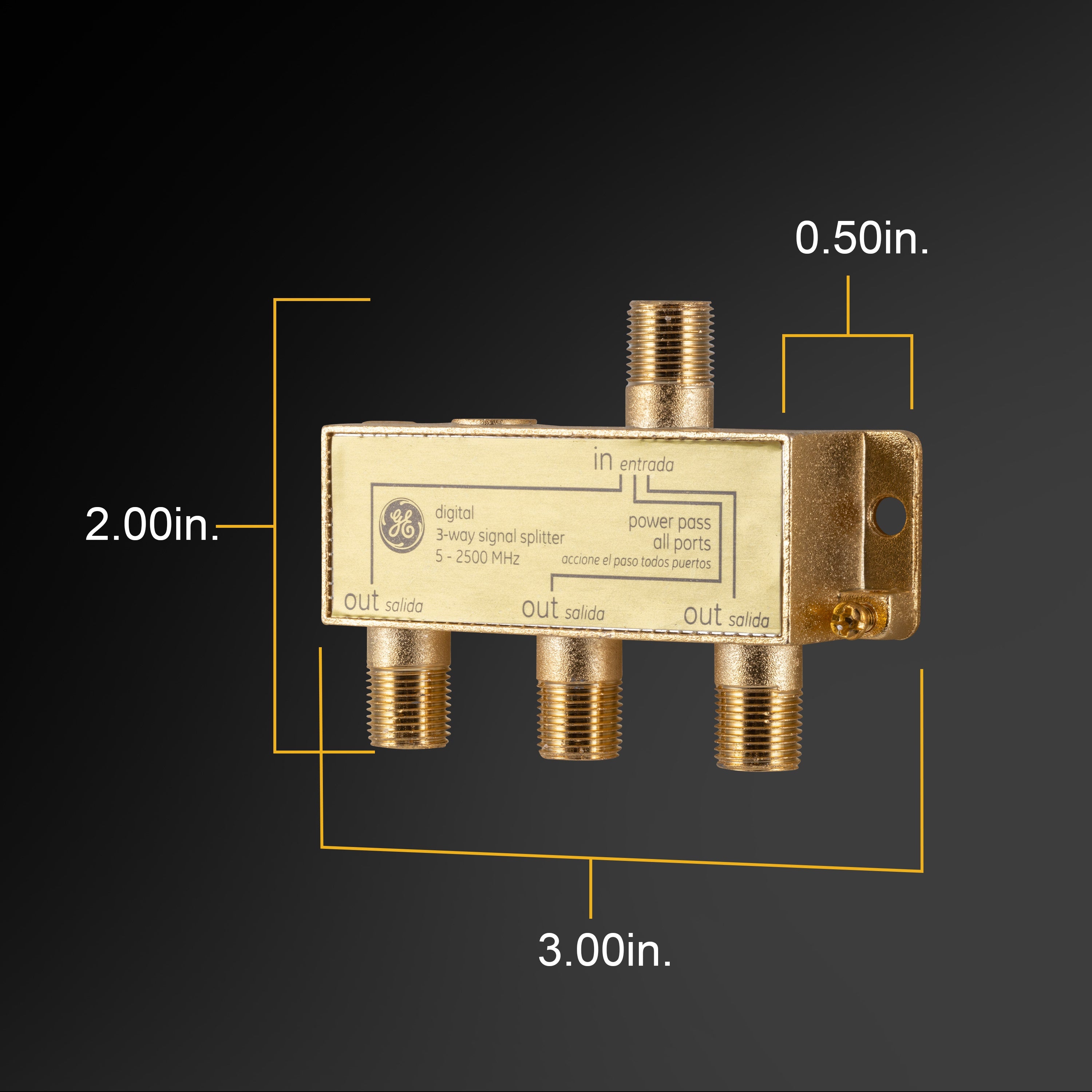GE 3-Way Video Cable Splitter