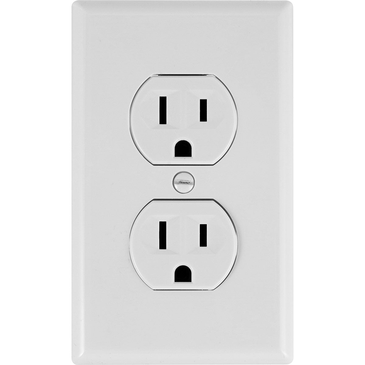 GE UltraPro Grounding Duplex Heavy-Duty Receptacle, White